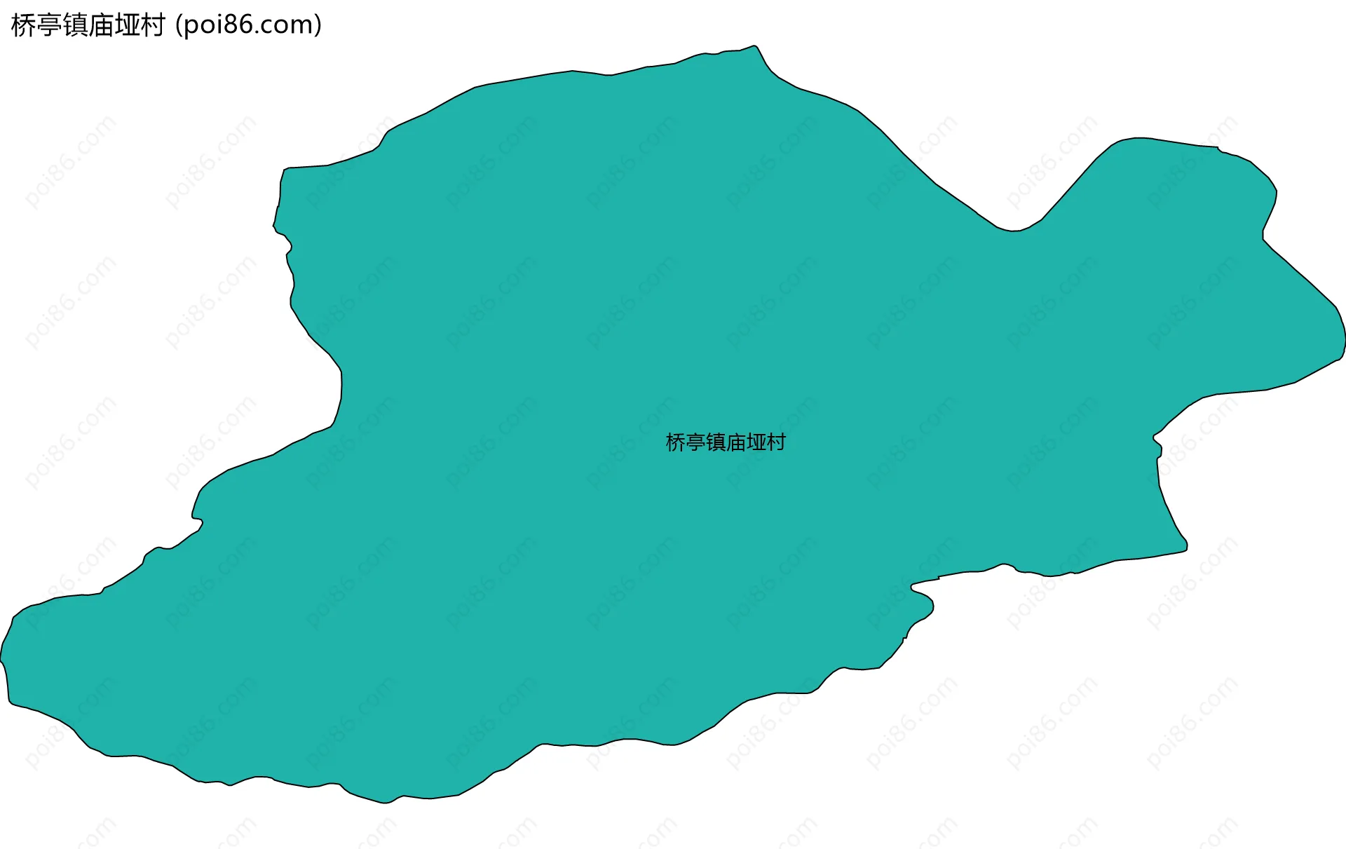 桥亭镇庙垭村边界地图
