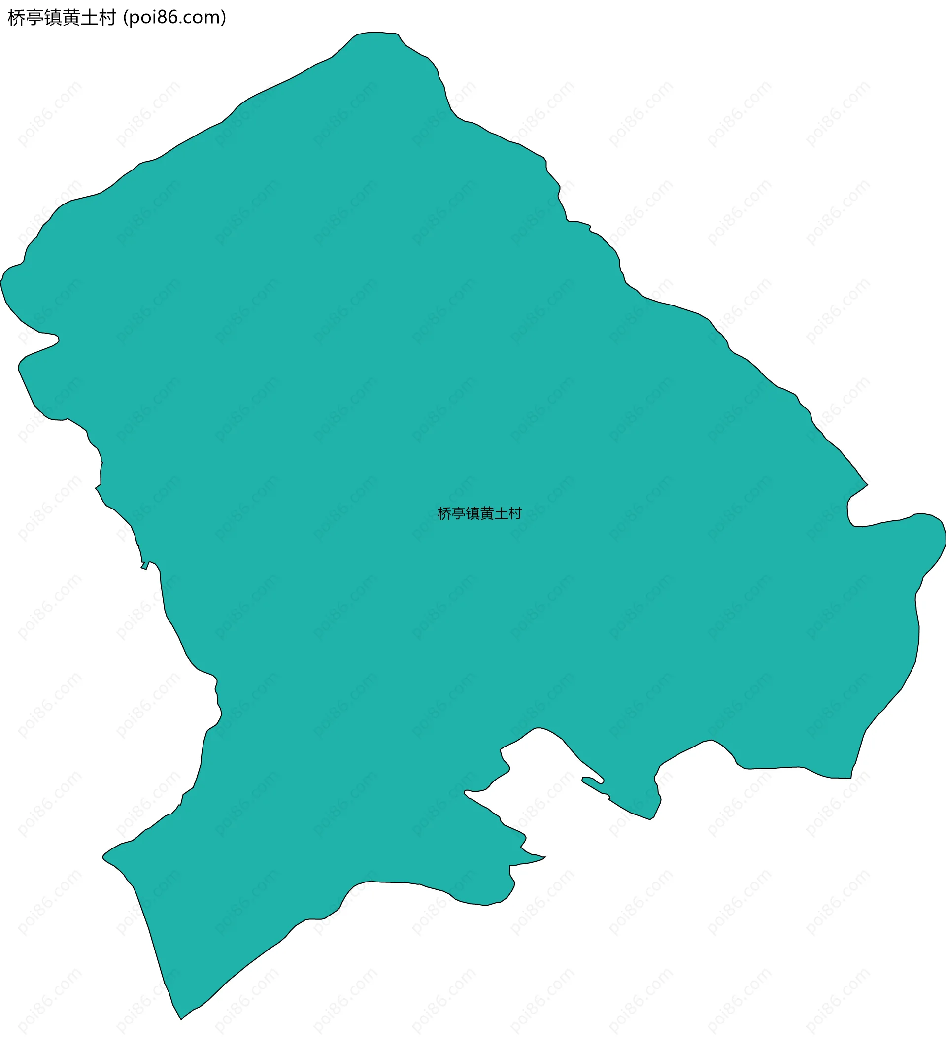 桥亭镇黄土村边界地图