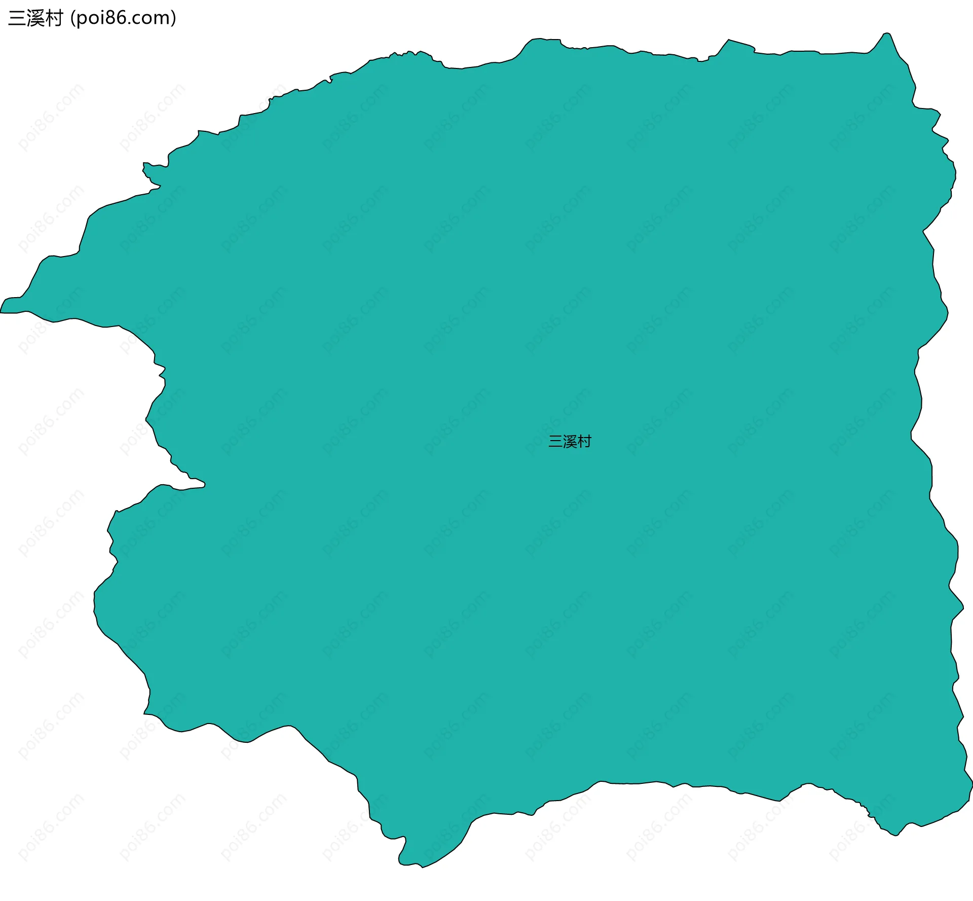 三溪村边界地图