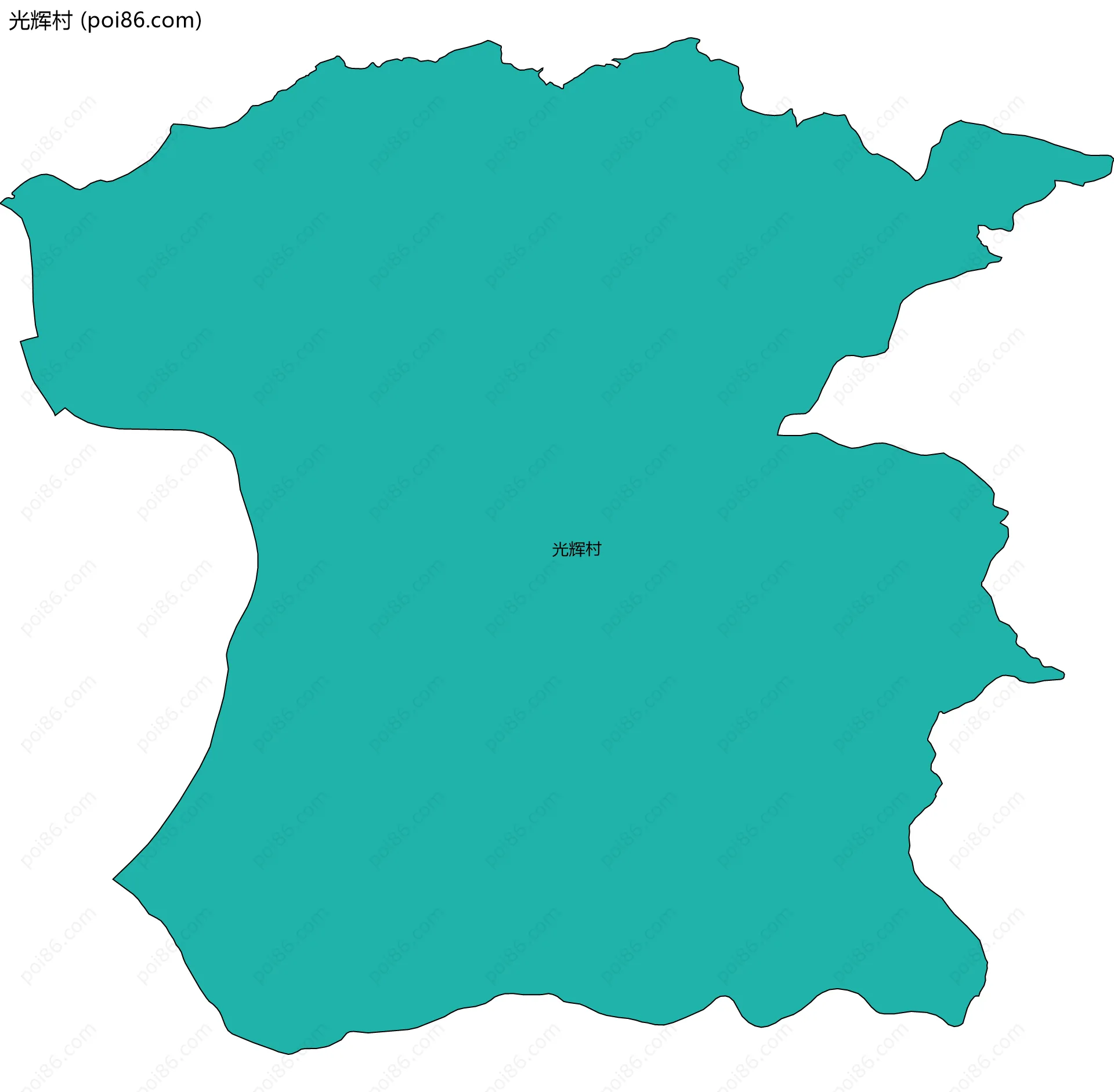 光辉村边界地图