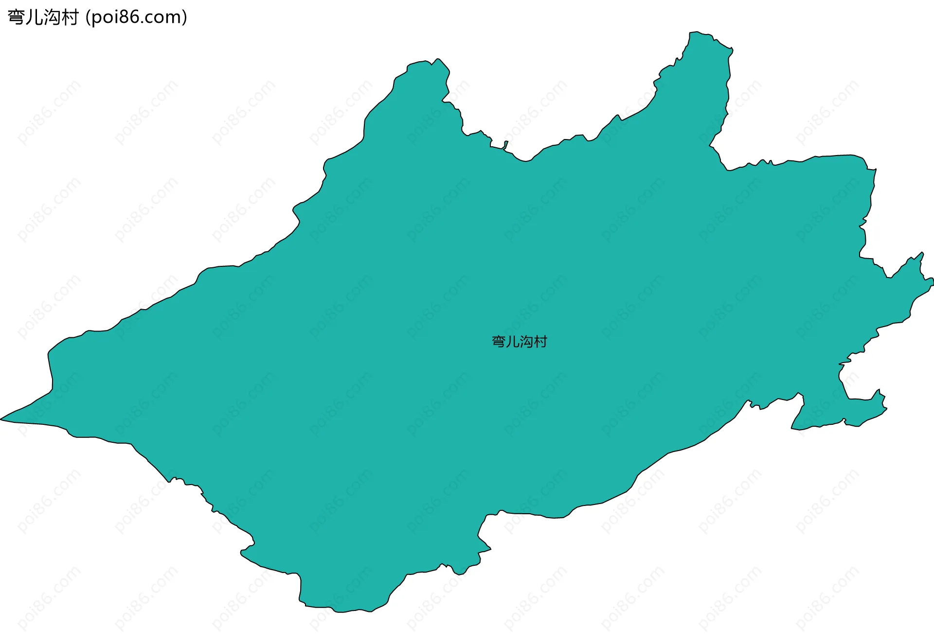 弯儿沟村边界地图