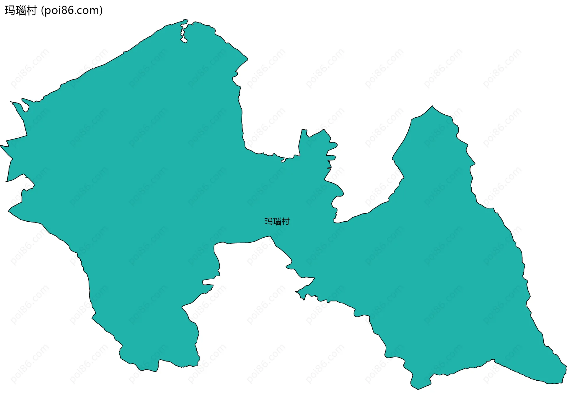 玛瑙村边界地图