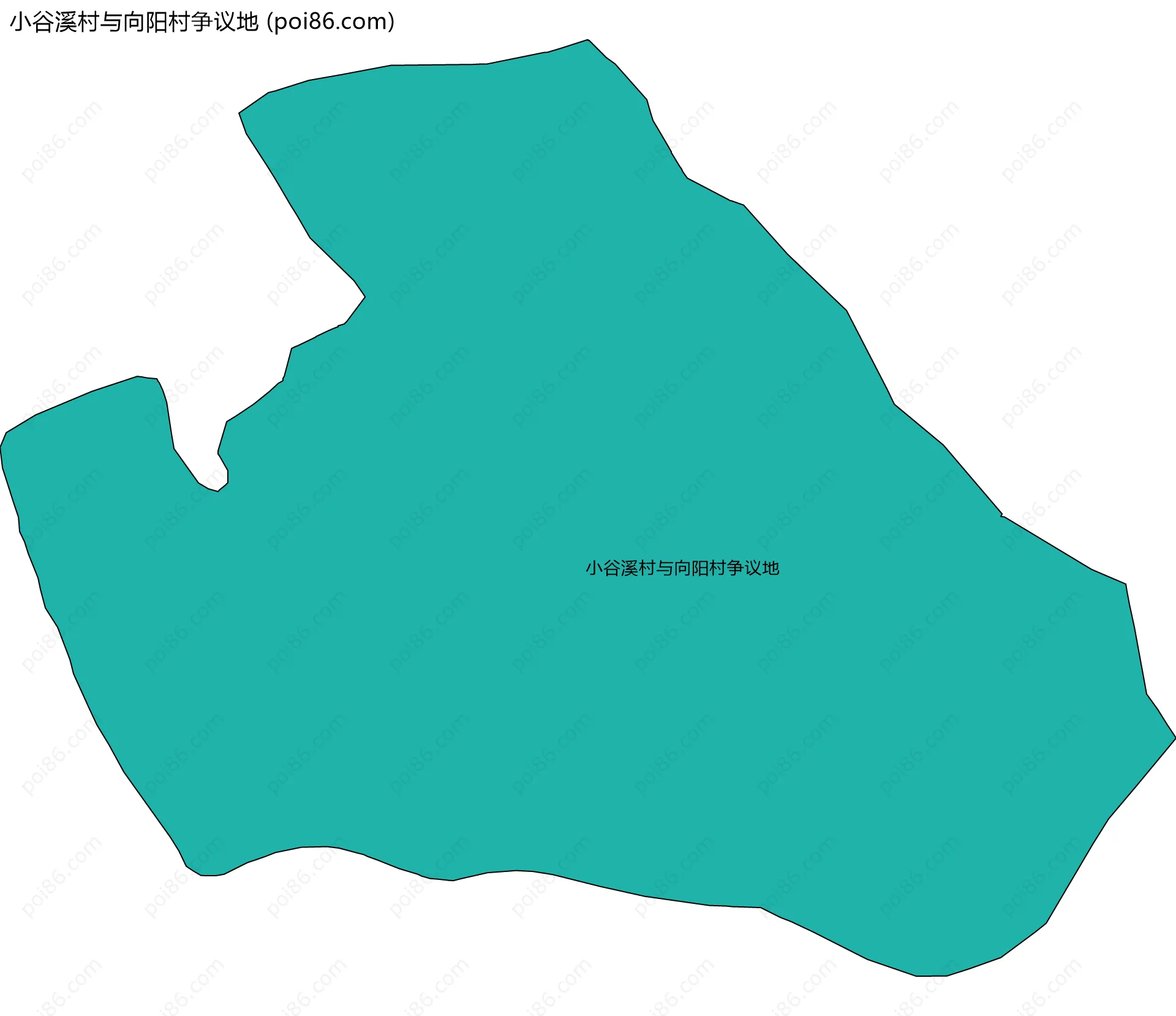 小谷溪村与向阳村争议地边界地图
