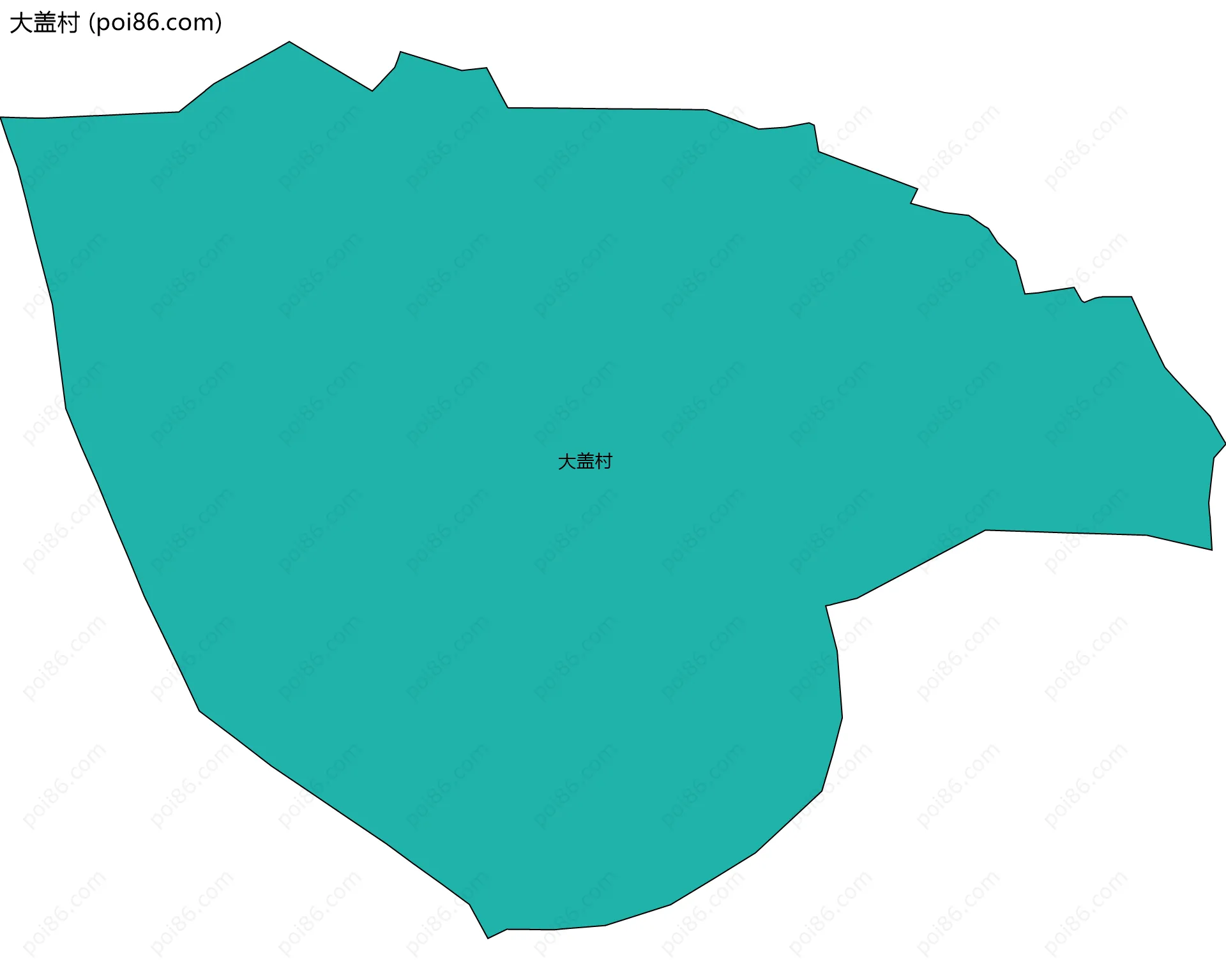 大盖村边界地图
