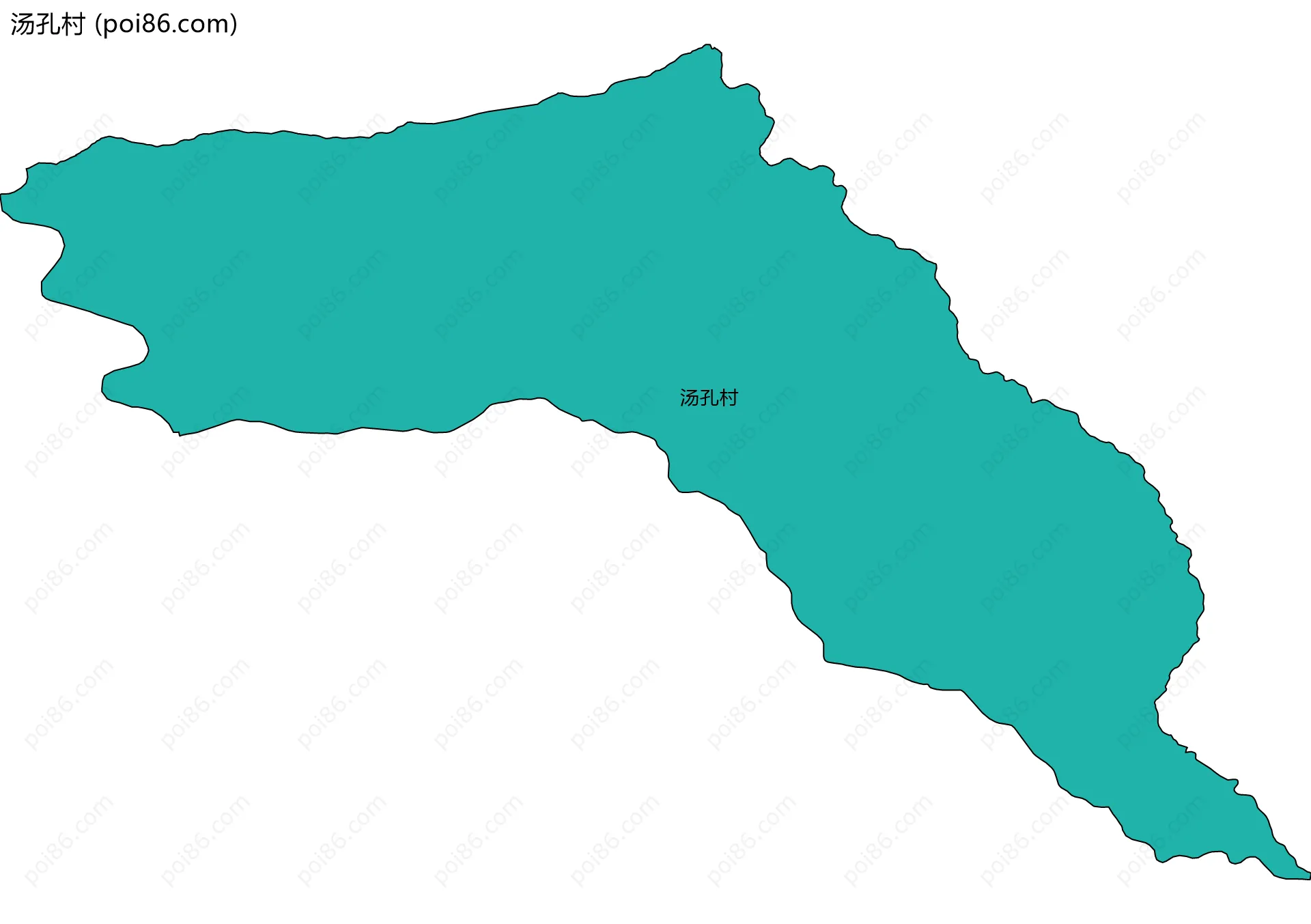 汤孔村边界地图