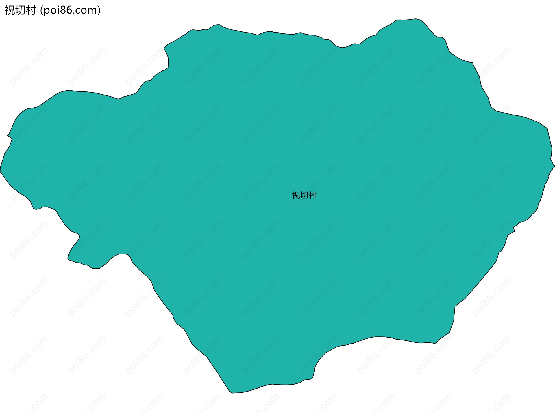 祝切村边界地图