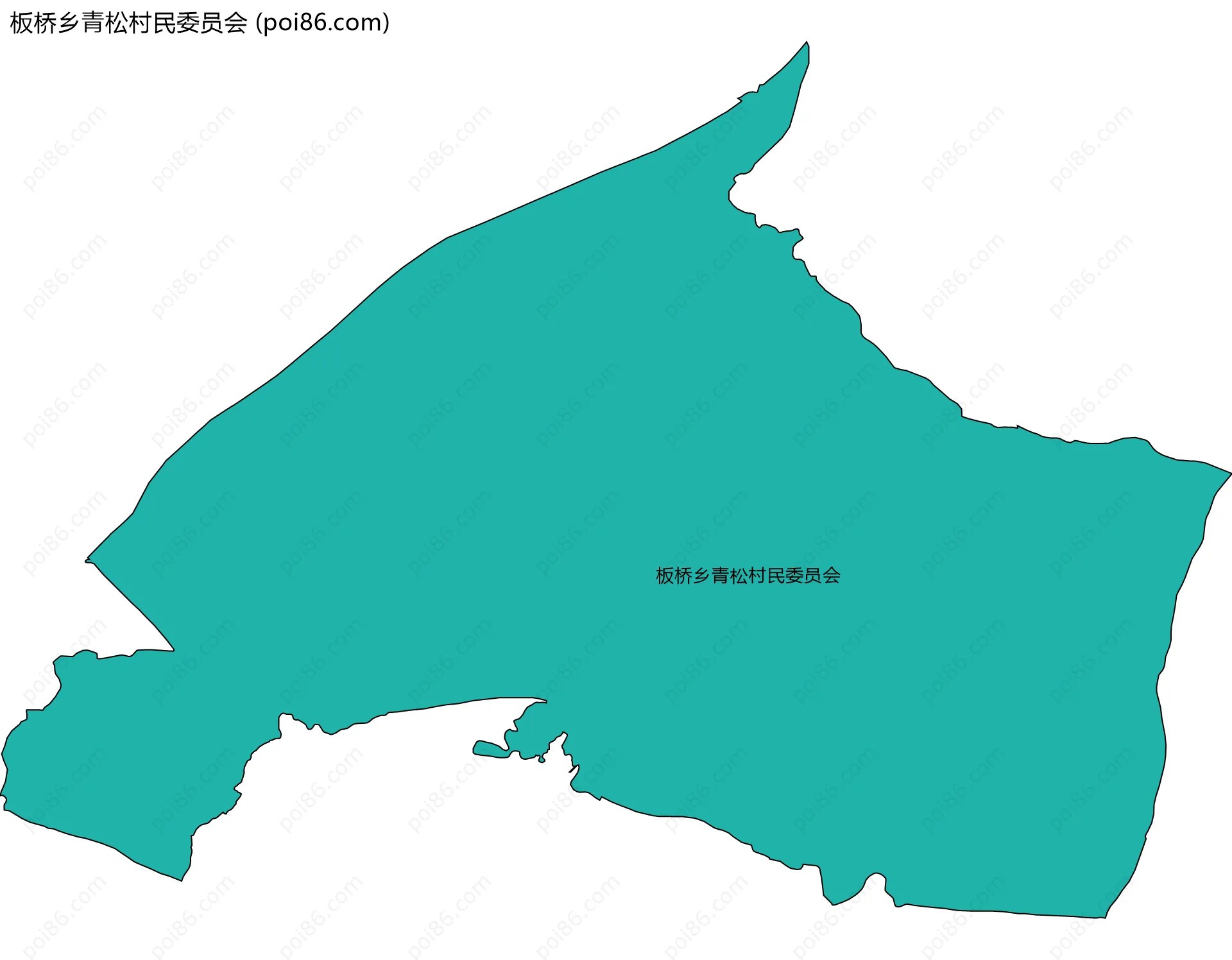 板桥乡青松村民委员会边界地图