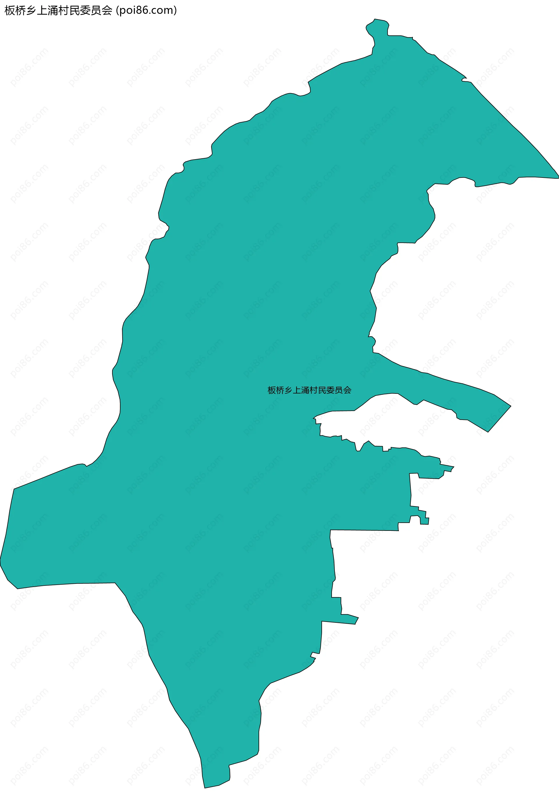 板桥乡上涌村民委员会边界地图