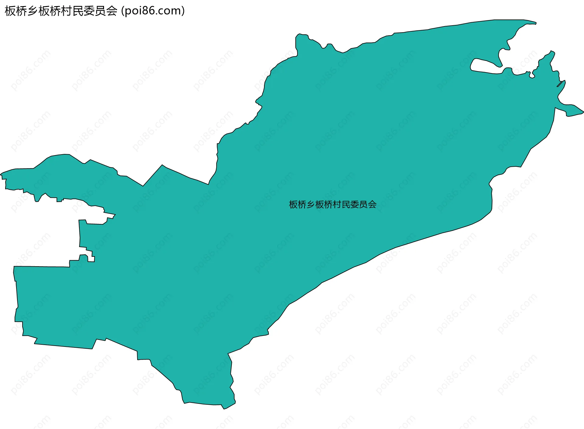 板桥乡板桥村民委员会边界地图