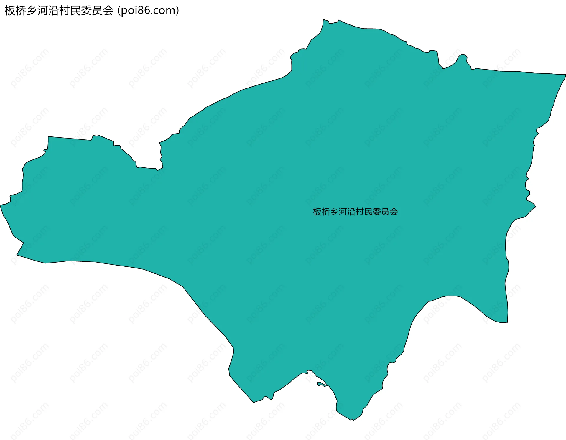 板桥乡河沿村民委员会边界地图