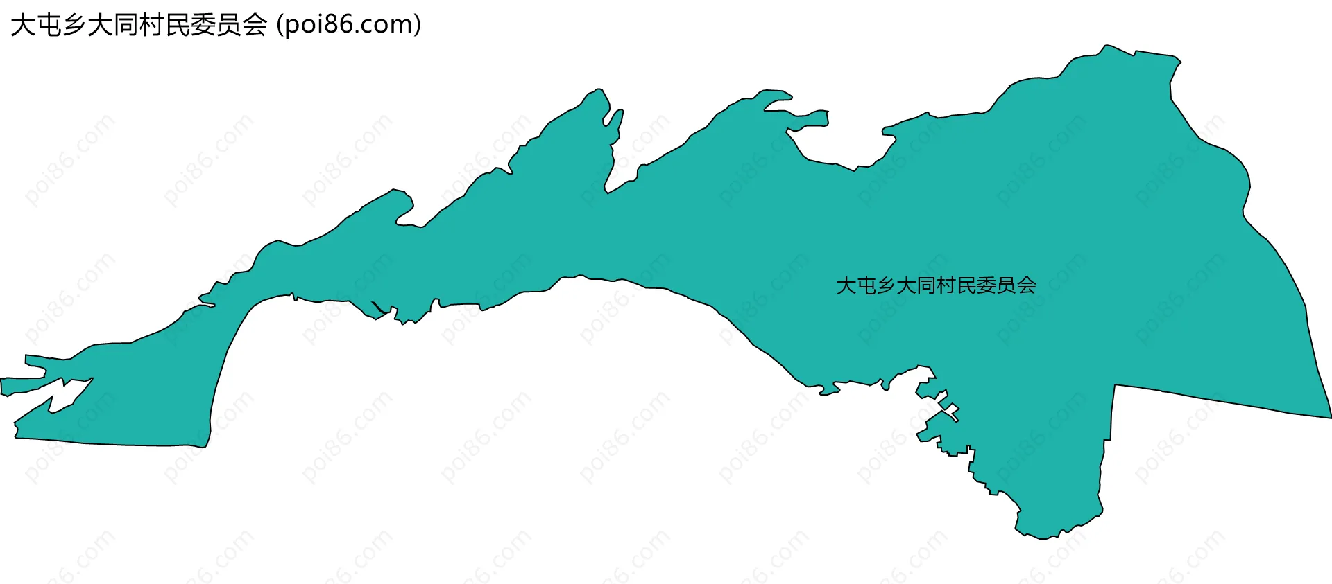 大屯乡大同村民委员会边界地图