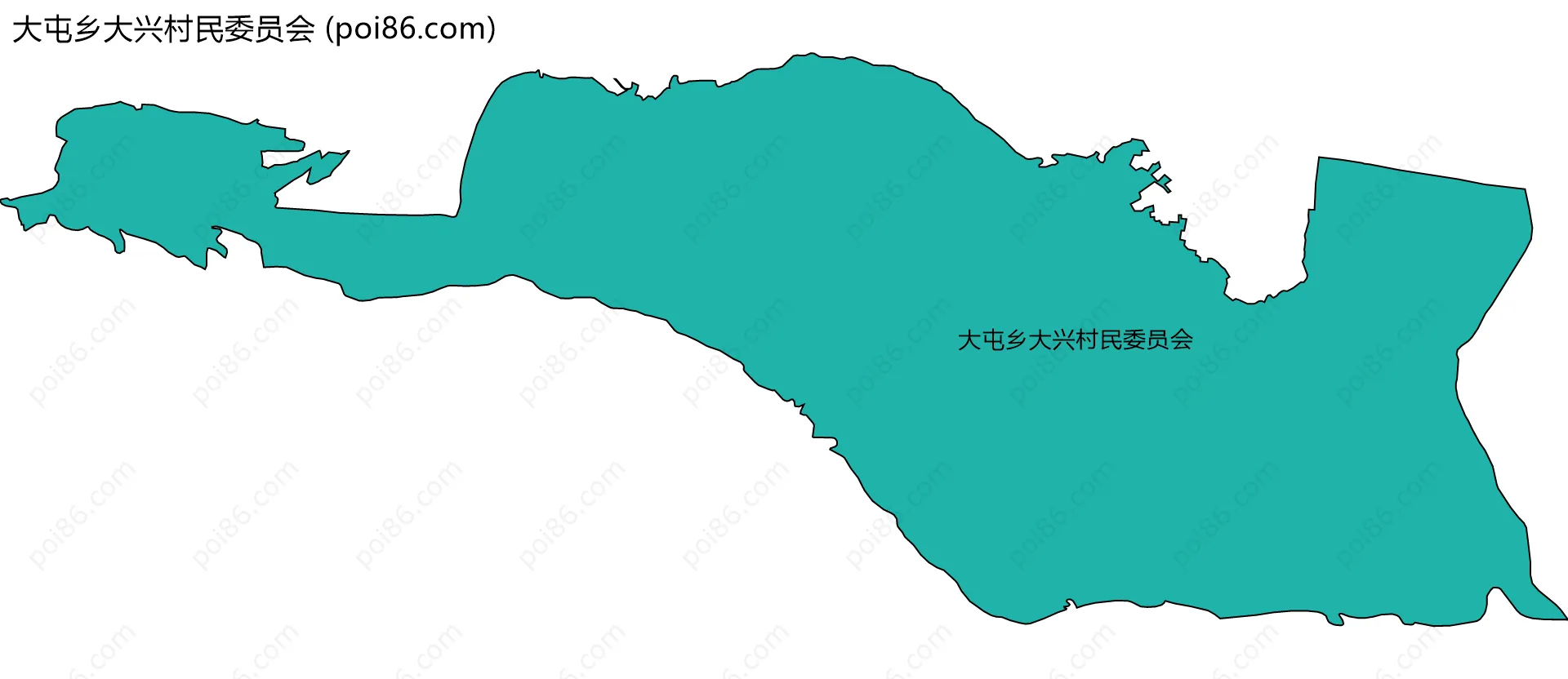 大屯乡大兴村民委员会边界地图
