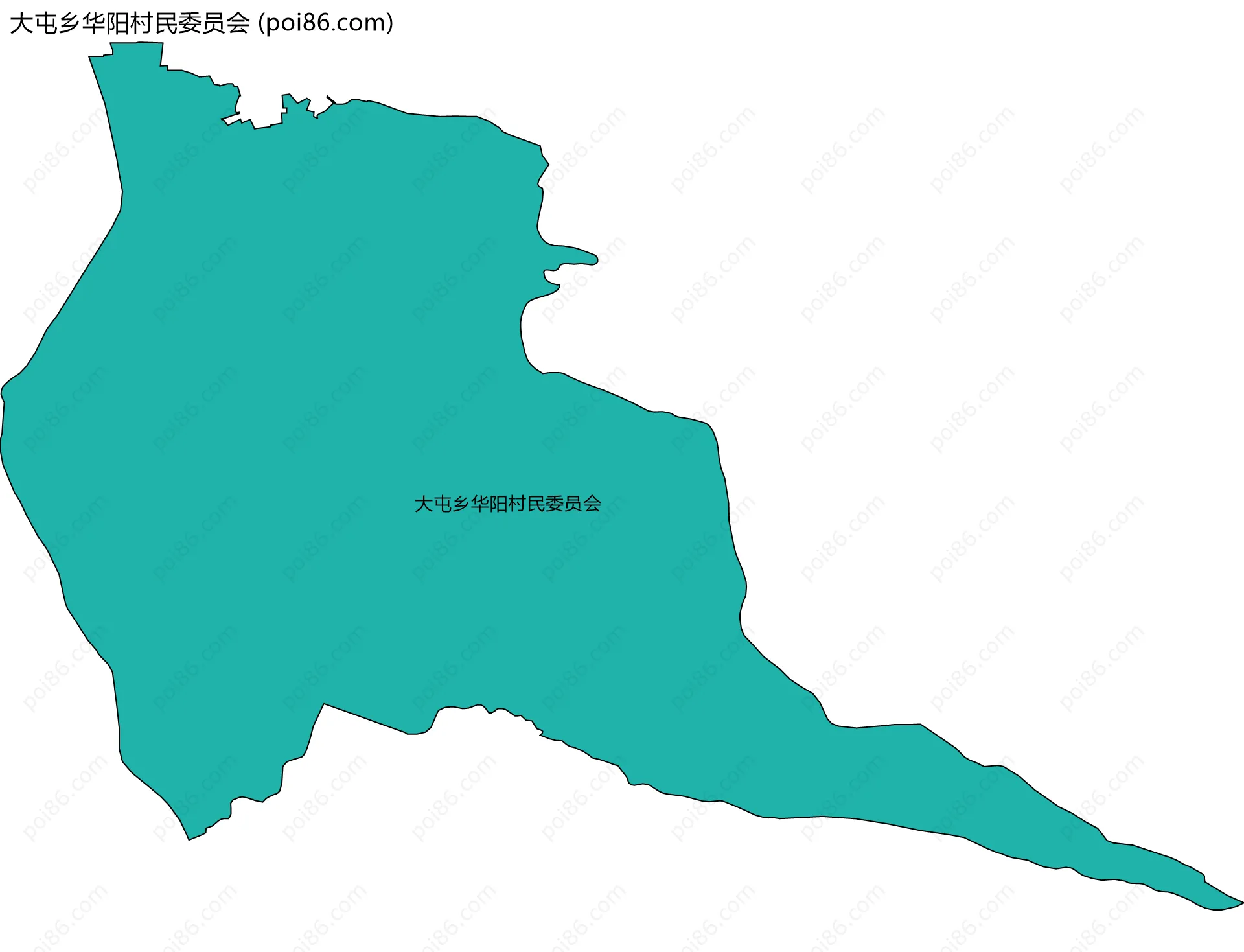 大屯乡华阳村民委员会边界地图