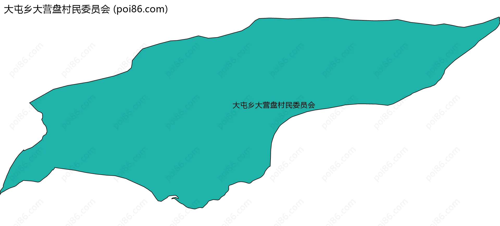 大屯乡大营盘村民委员会边界地图