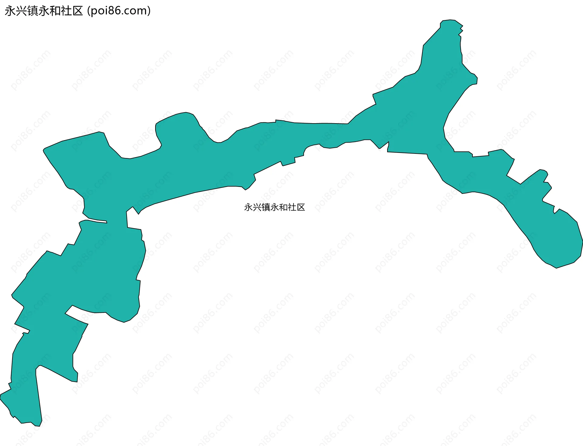 永兴镇永和社区边界地图