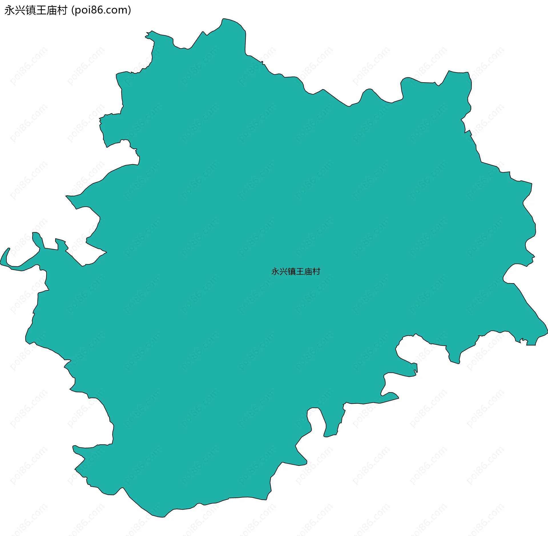 永兴镇王庙村边界地图