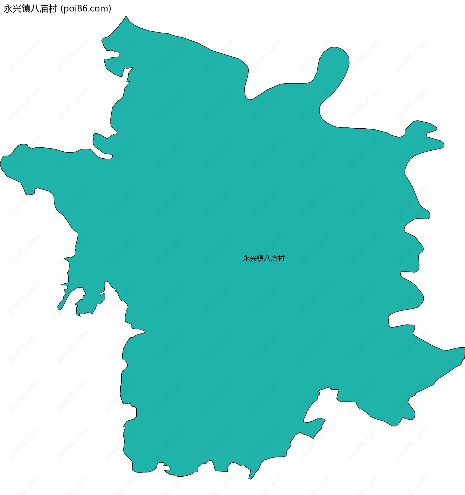 永兴镇八庙村边界地图