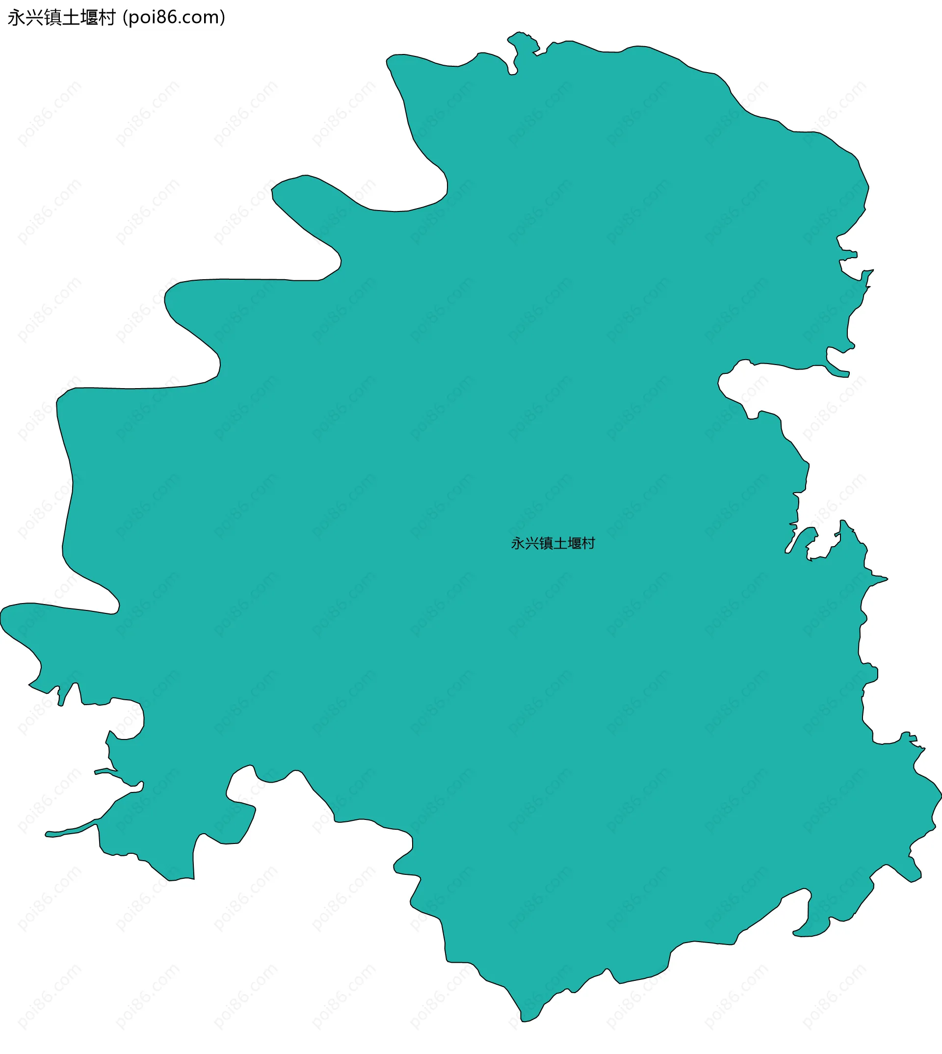 永兴镇土堰村边界地图