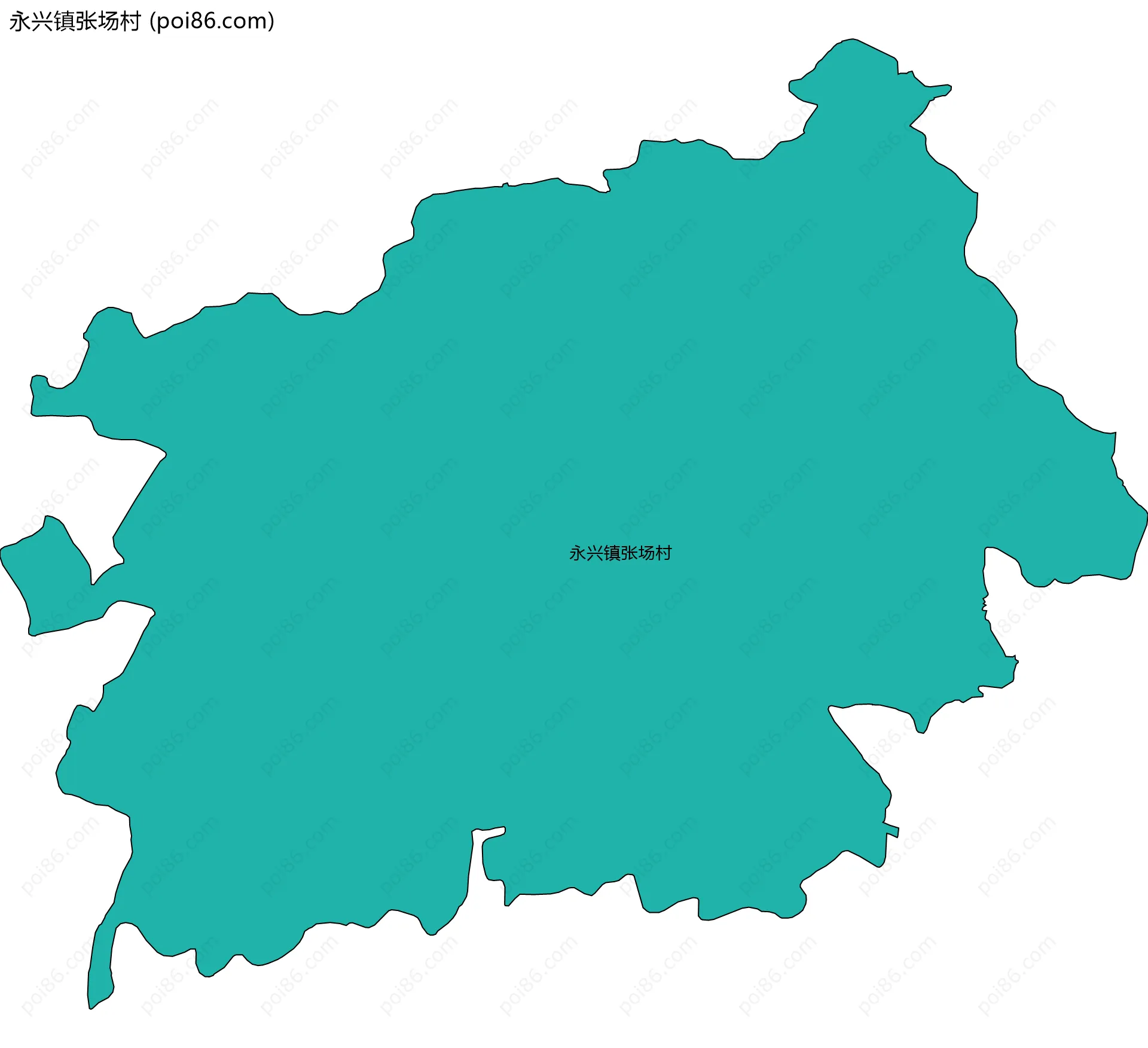 永兴镇张场村边界地图