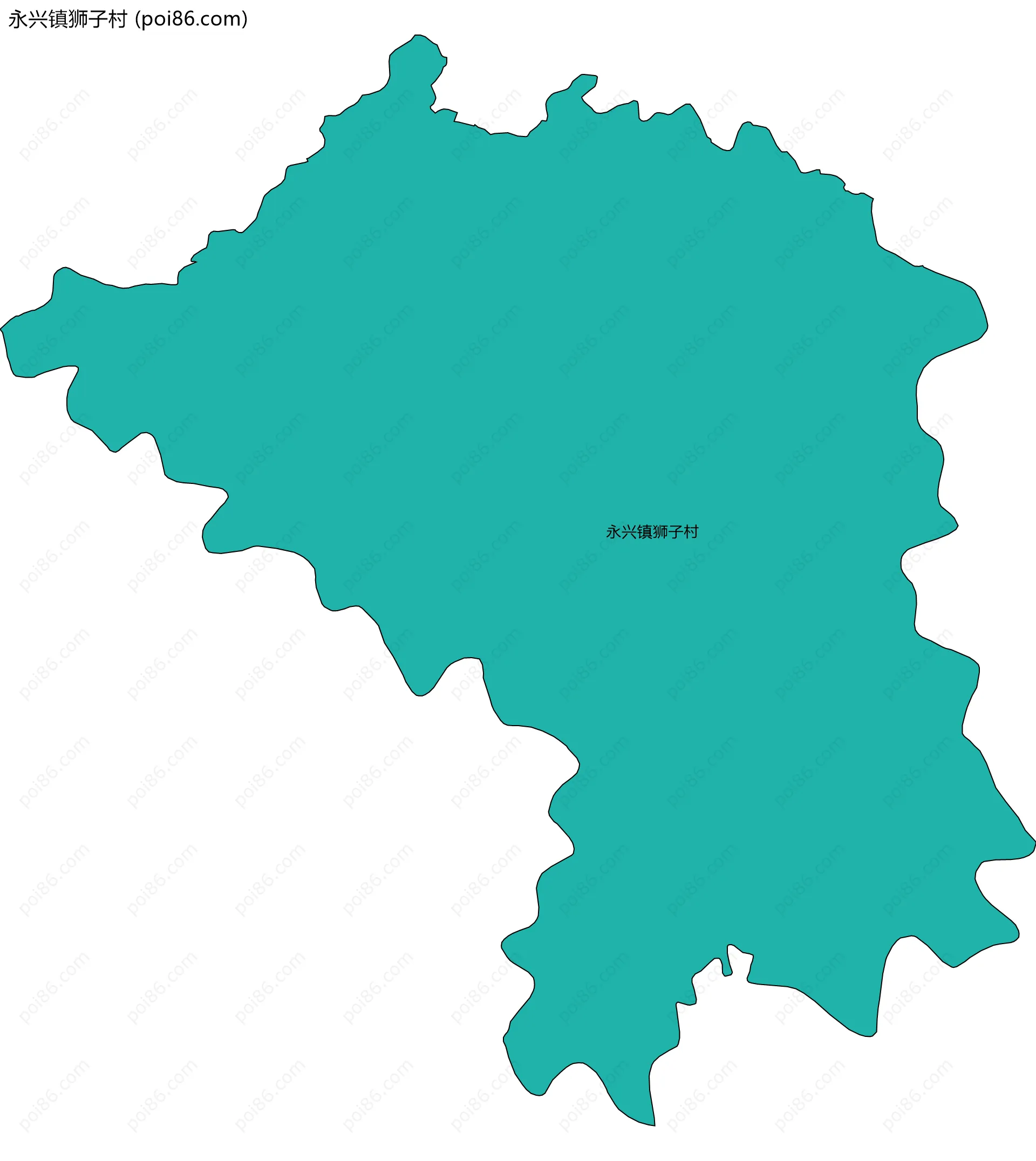 永兴镇狮子村边界地图