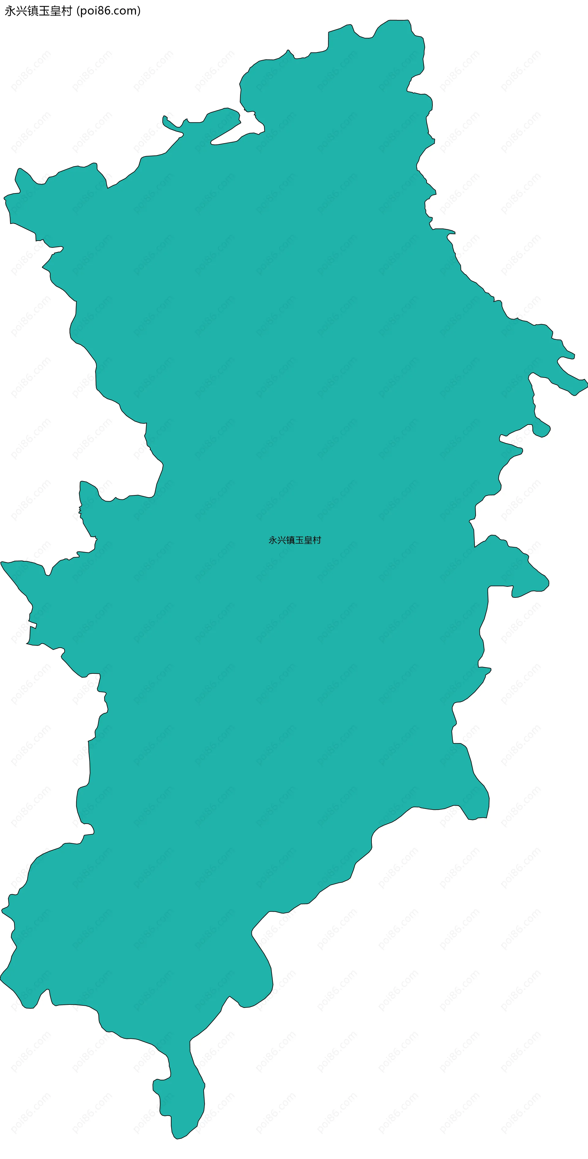 永兴镇玉皇村边界地图