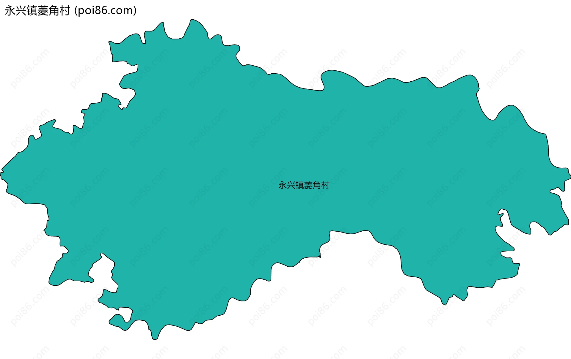 永兴镇菱角村边界地图