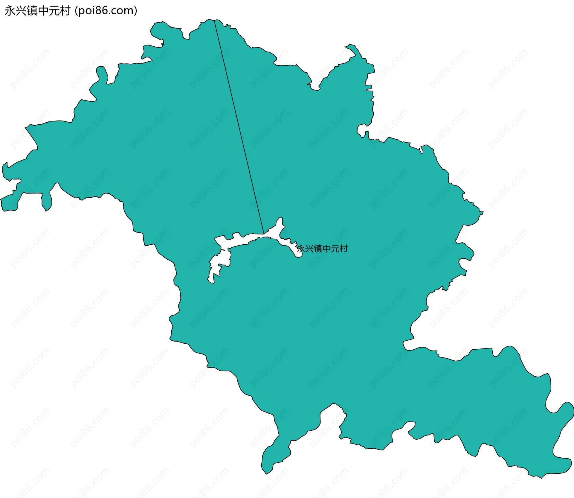 永兴镇中元村边界地图