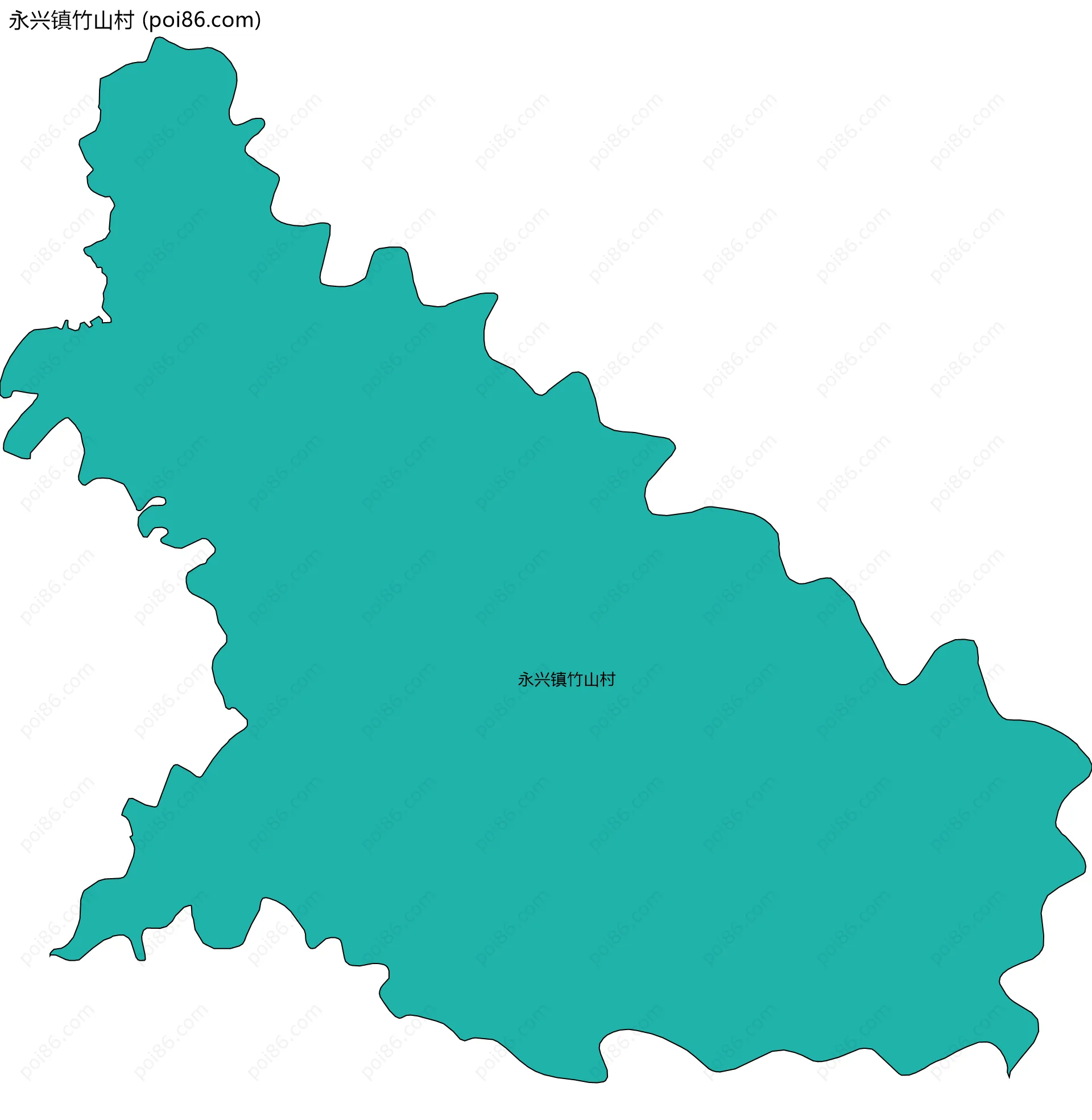 永兴镇竹山村边界地图