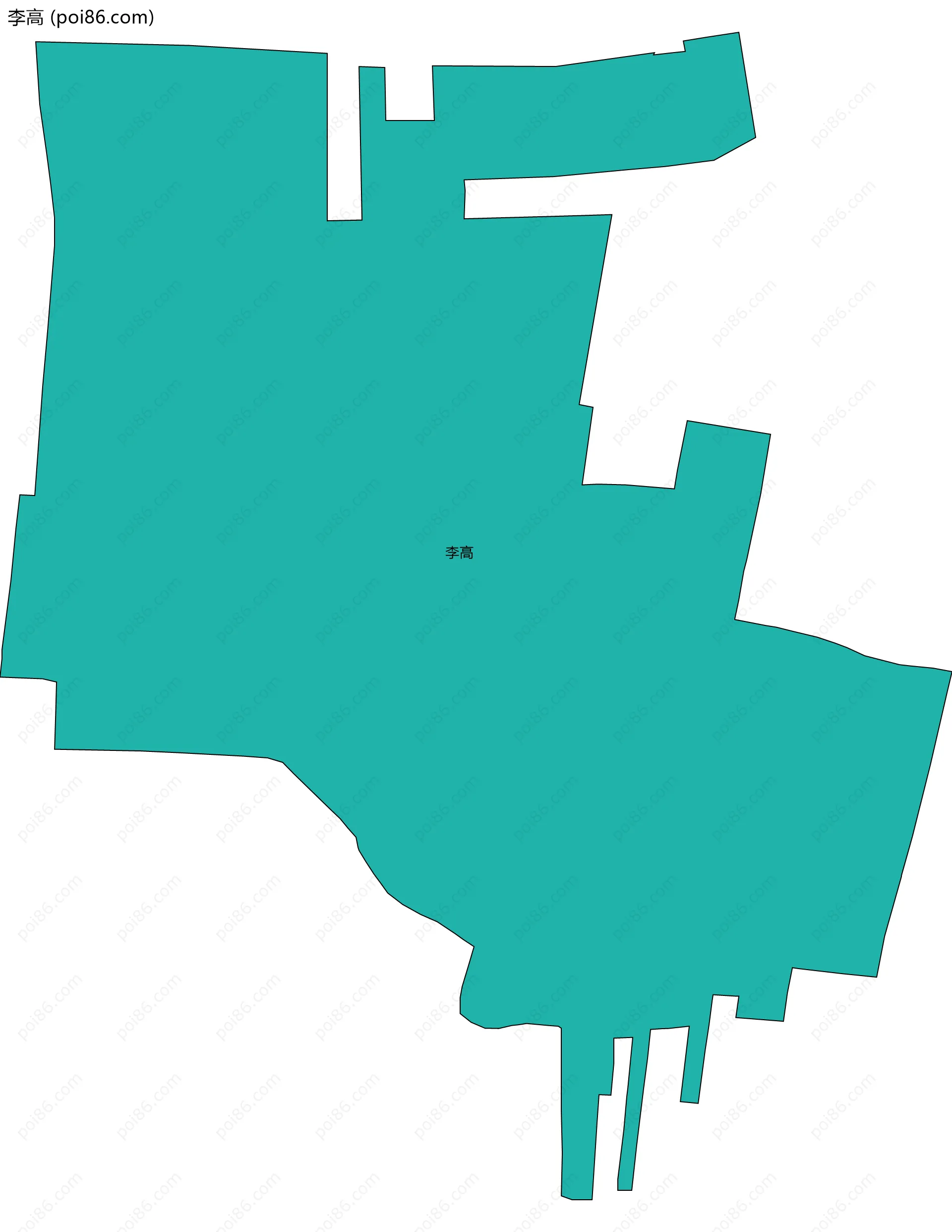 李高边界地图