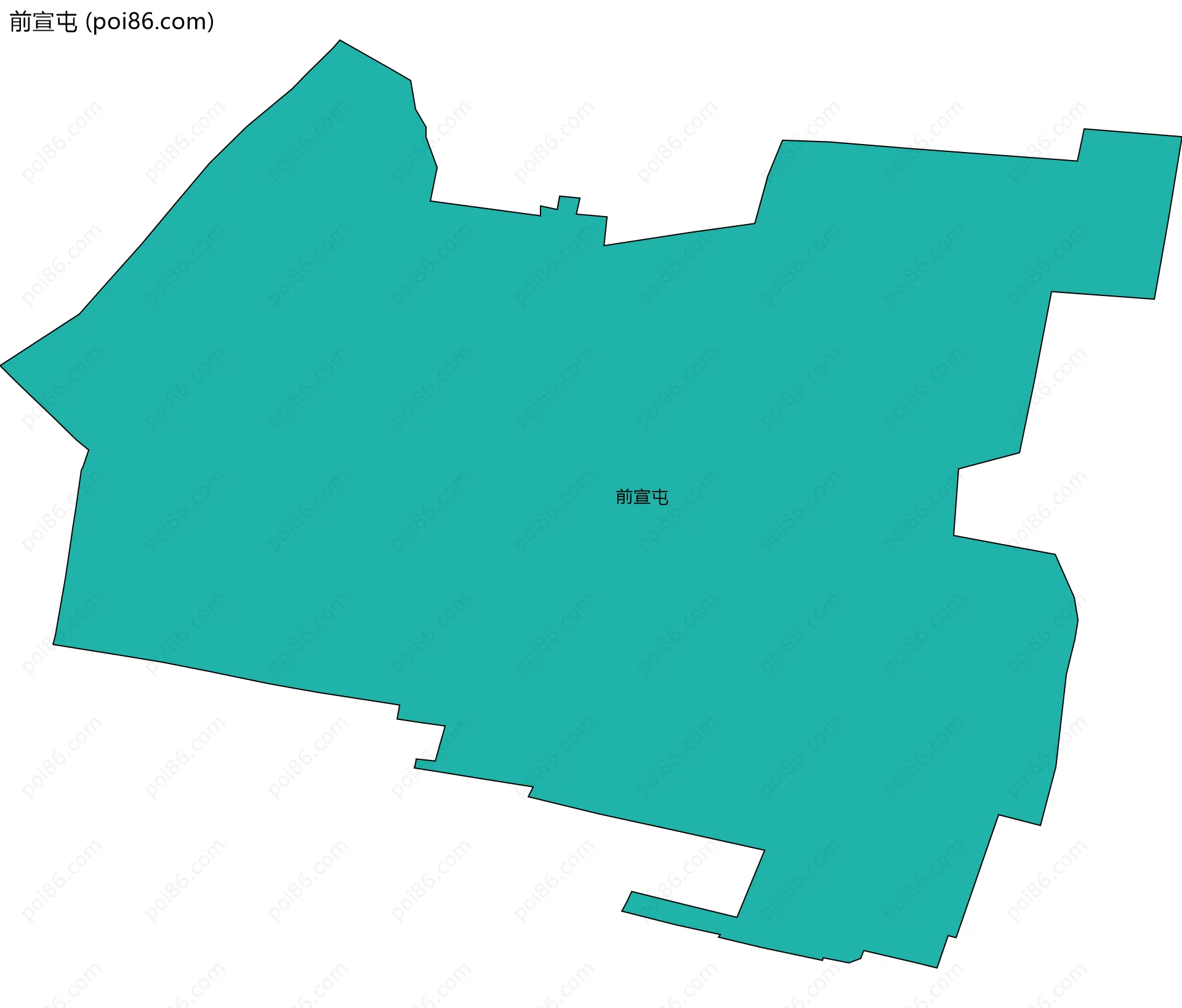 前宣屯边界地图