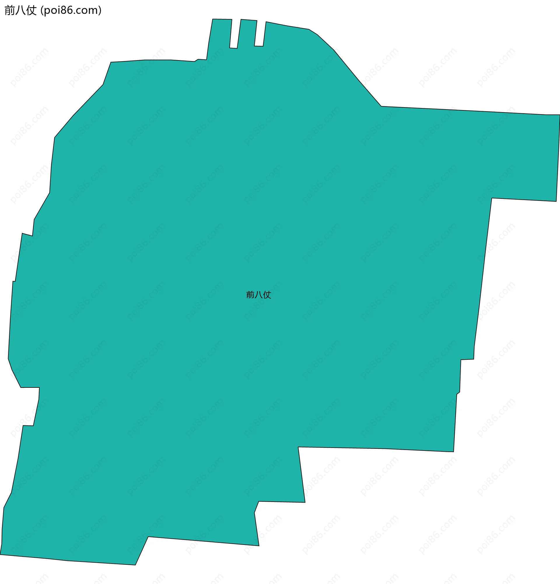 前八仗边界地图