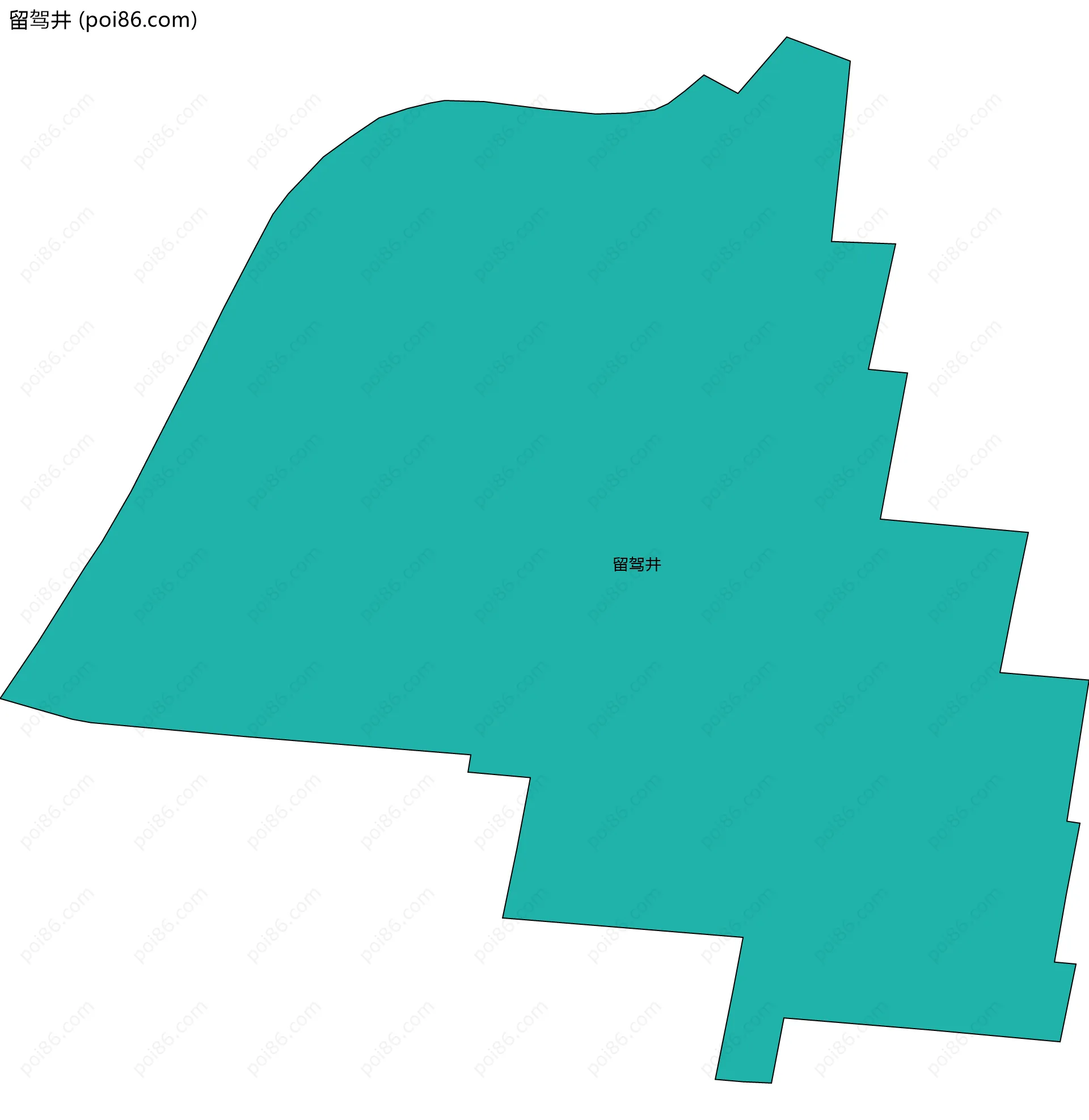 留驾井边界地图