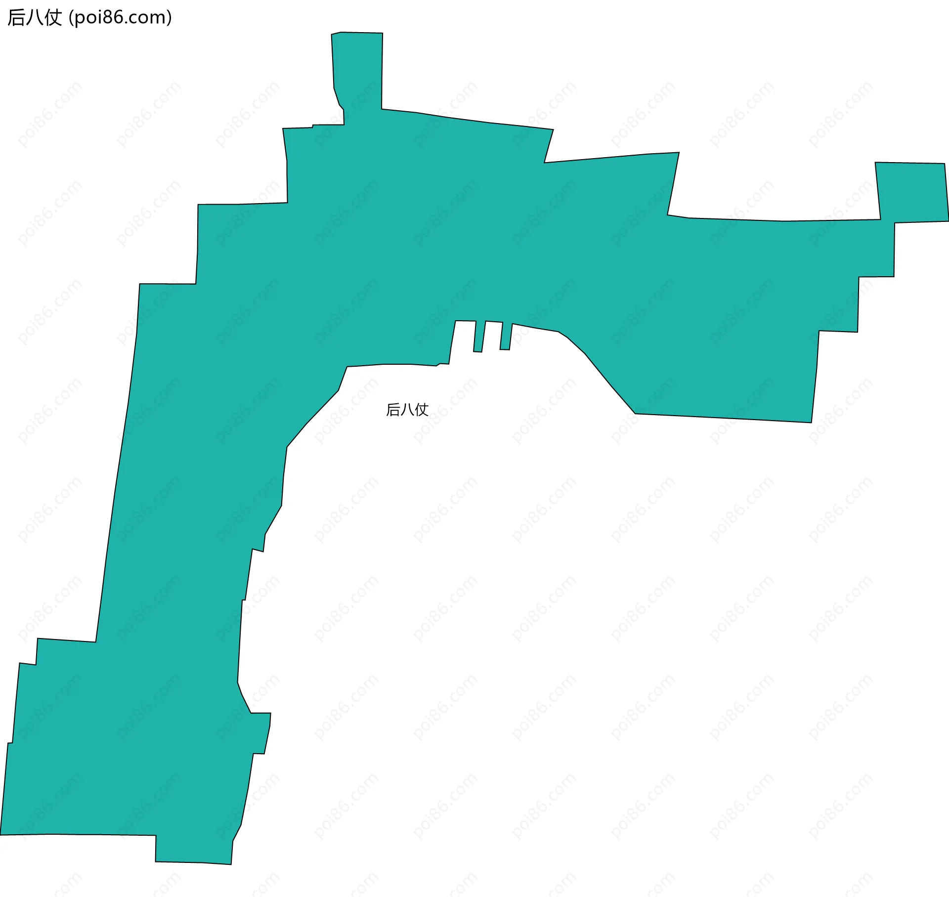 后八仗边界地图