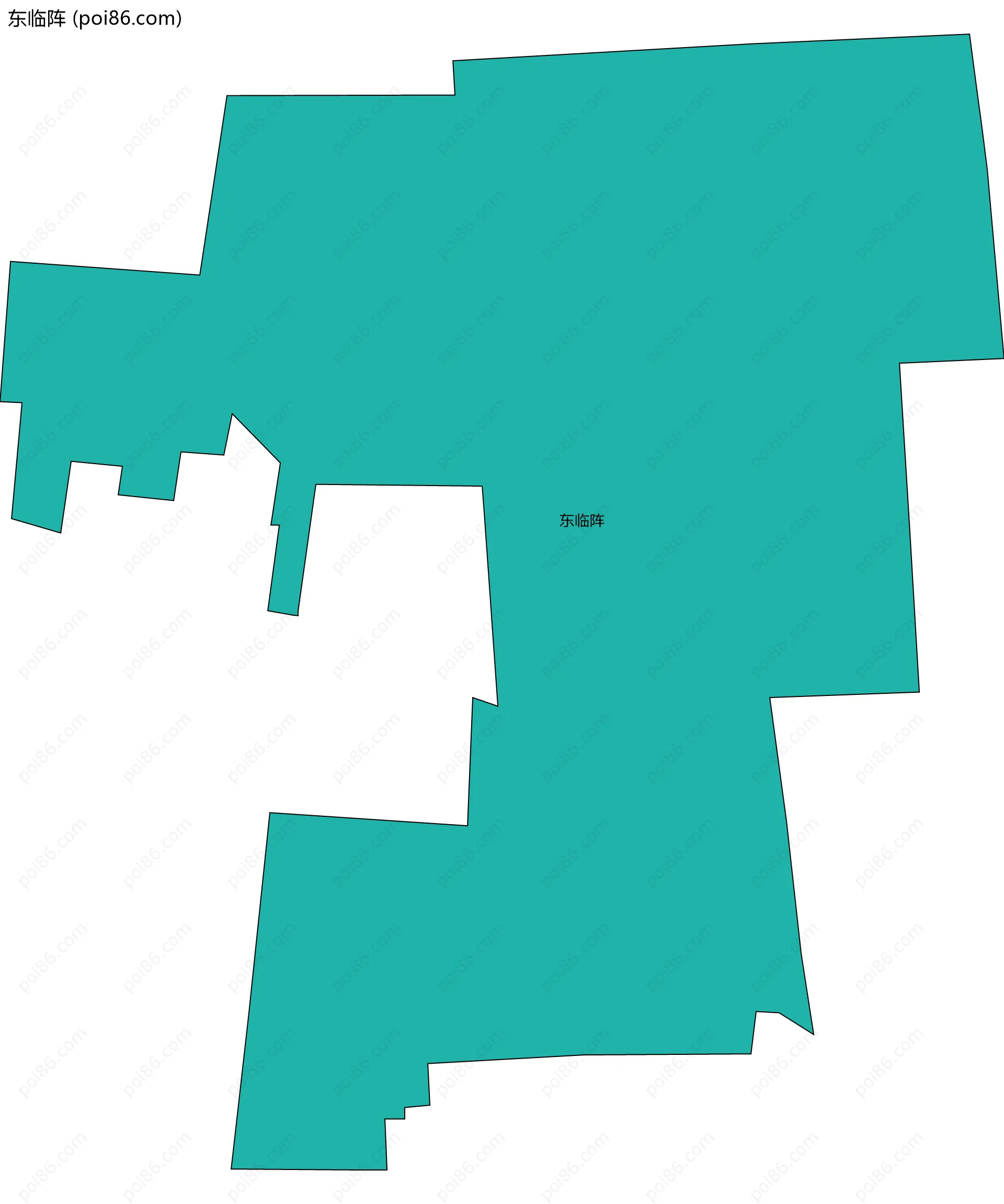 东临阵边界地图