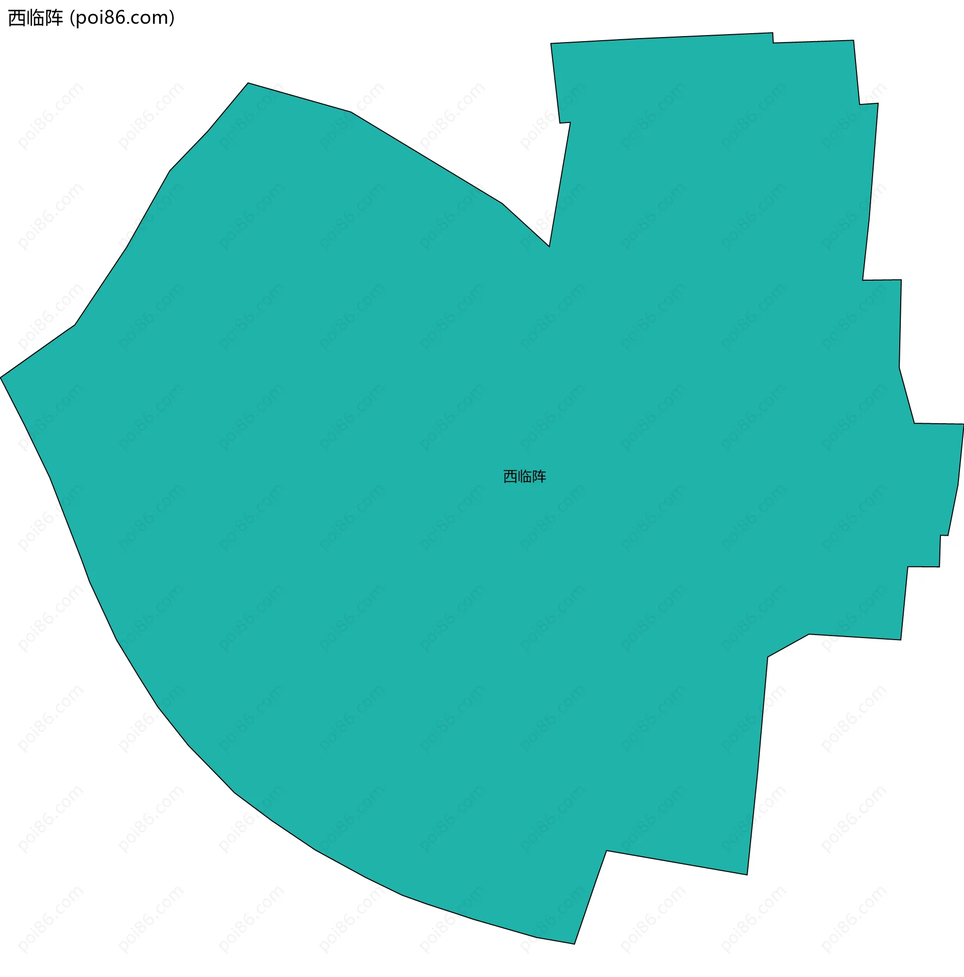 西临阵边界地图