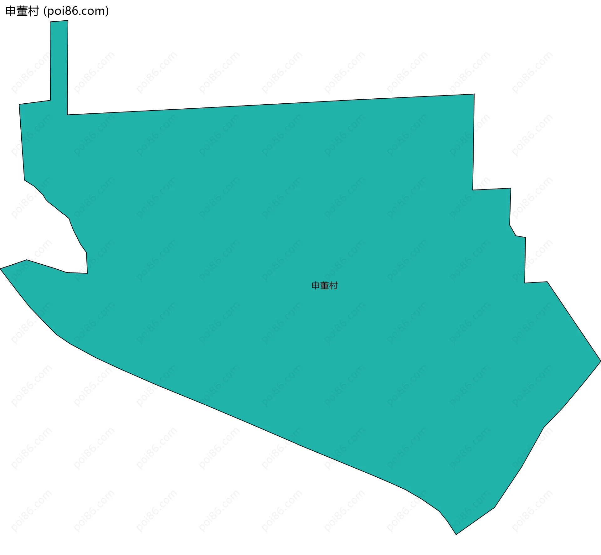 申董村边界地图