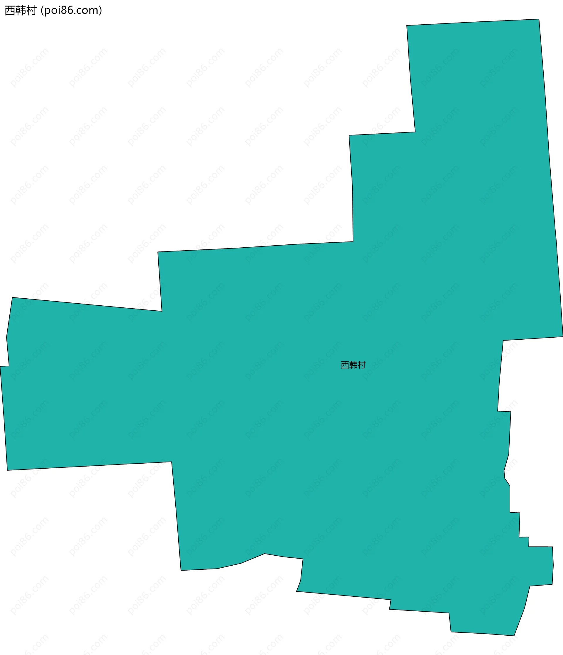 西韩村边界地图