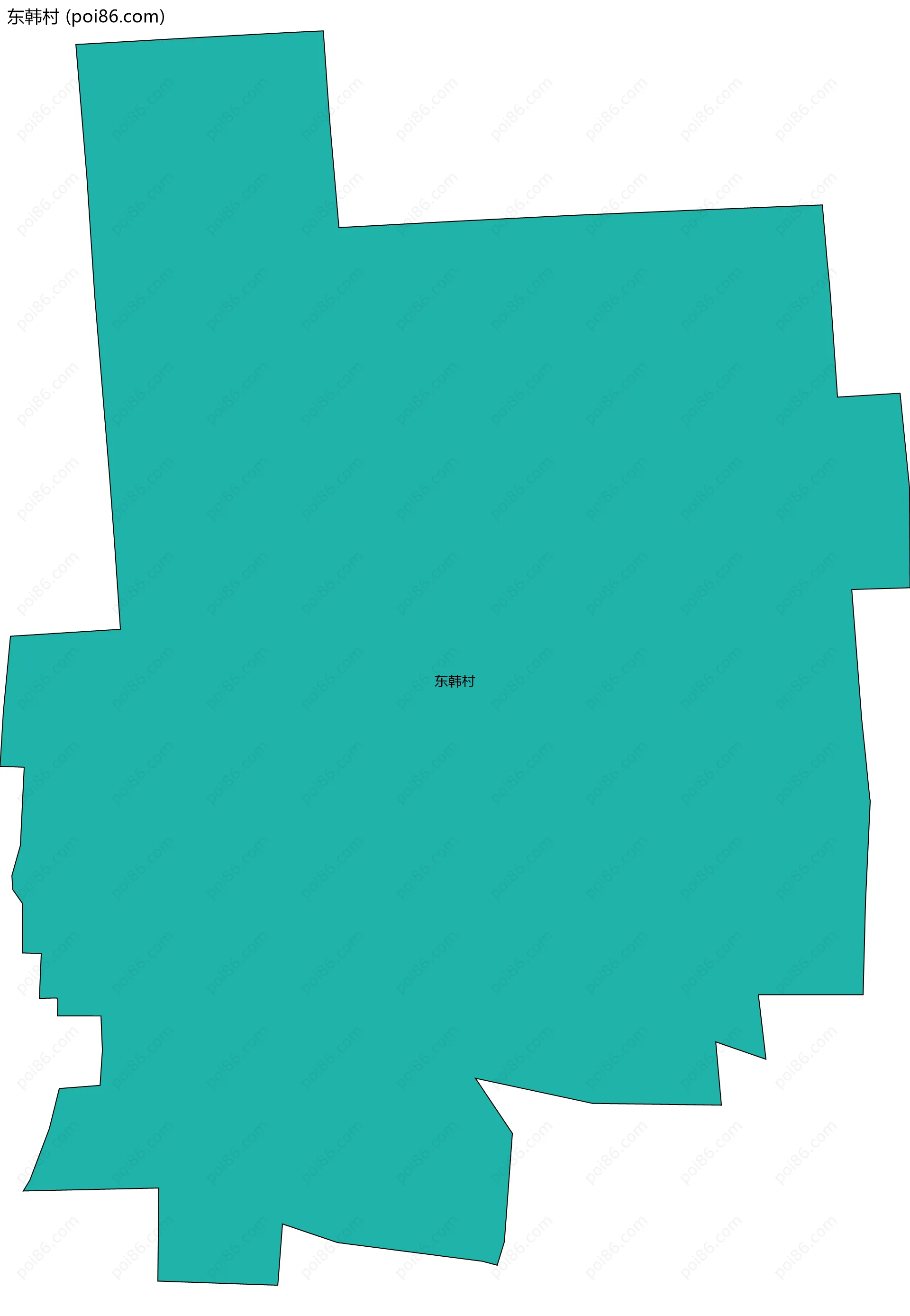 东韩村边界地图