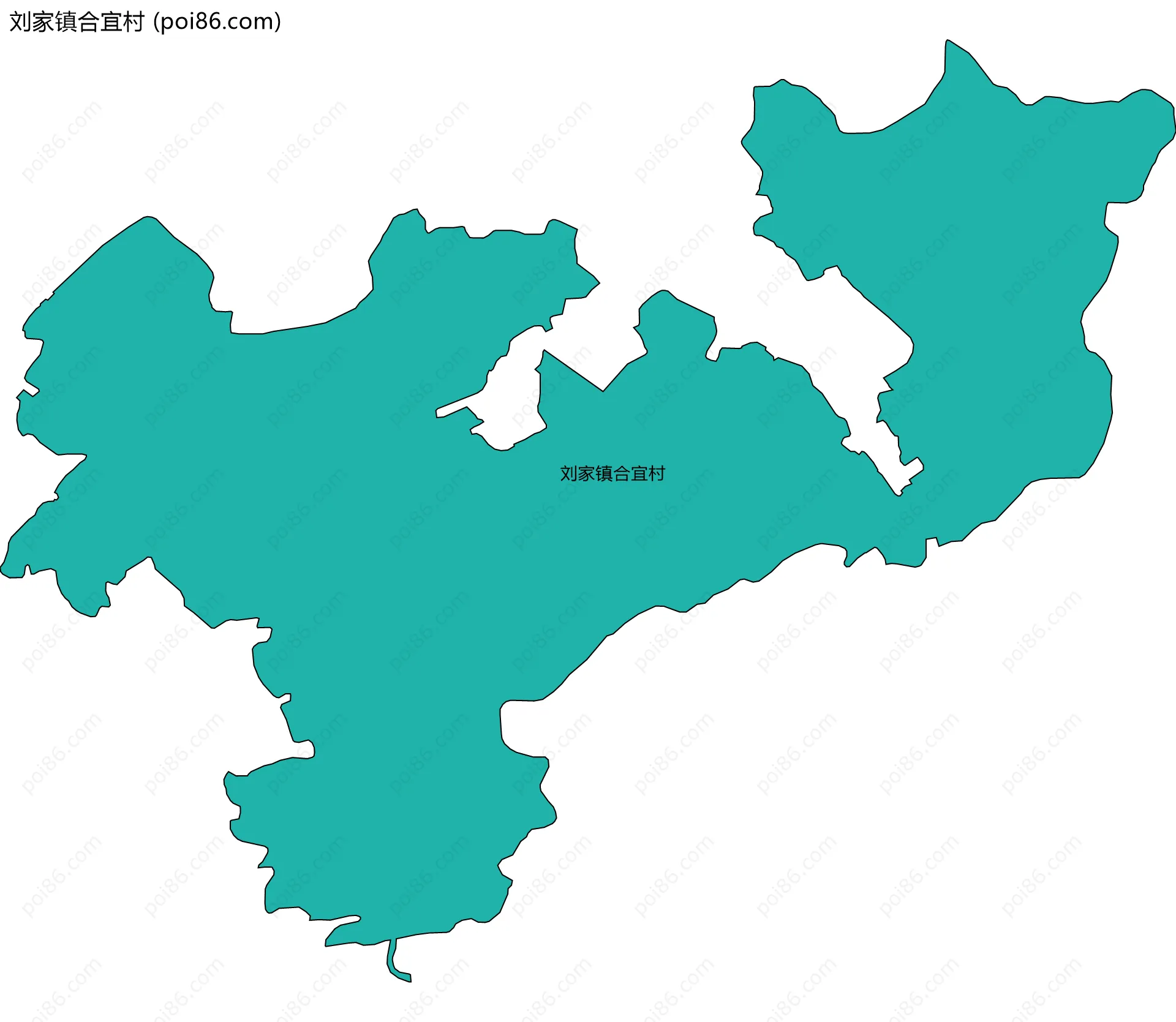 刘家镇合宜村边界地图