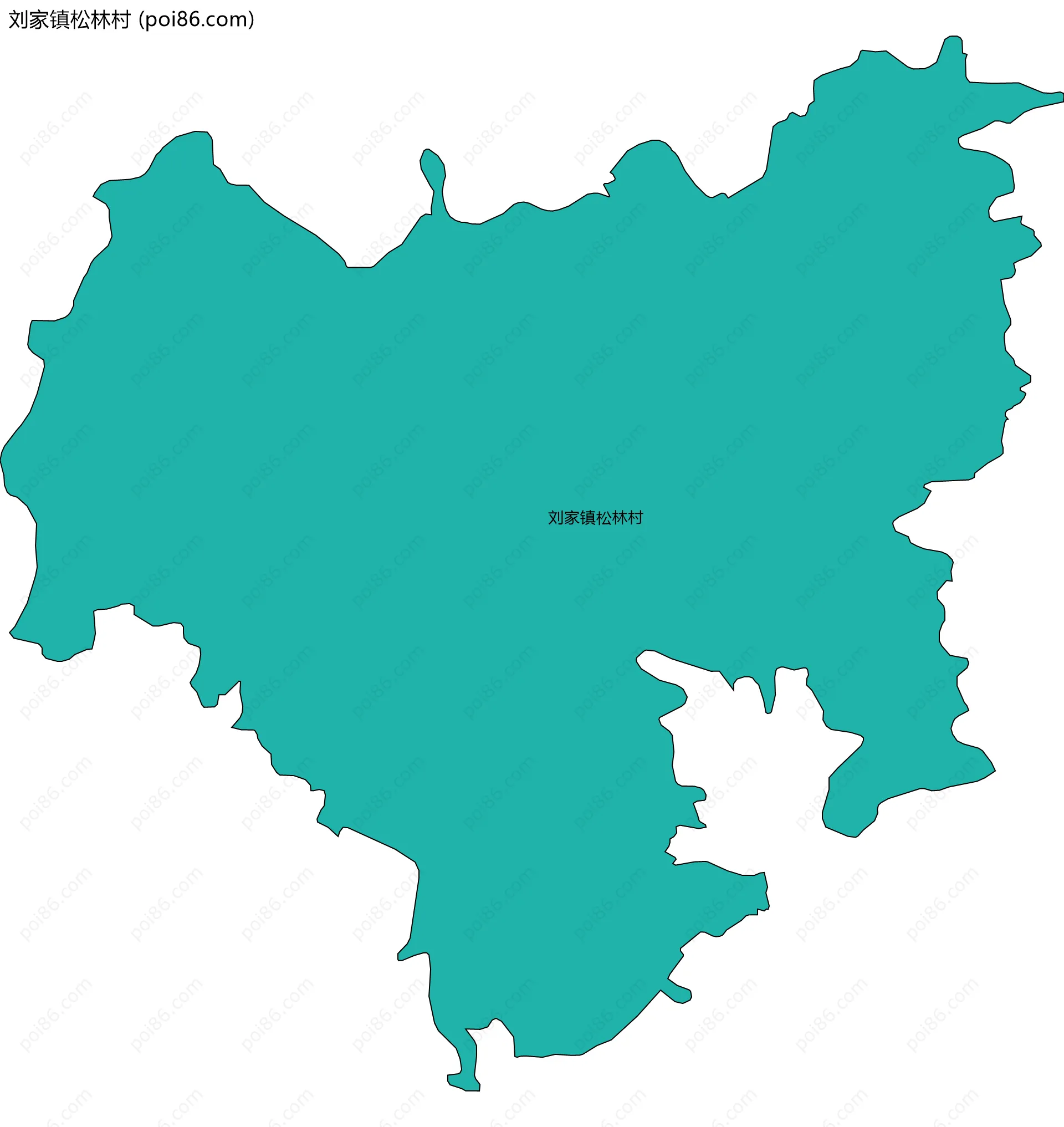 刘家镇松林村边界地图