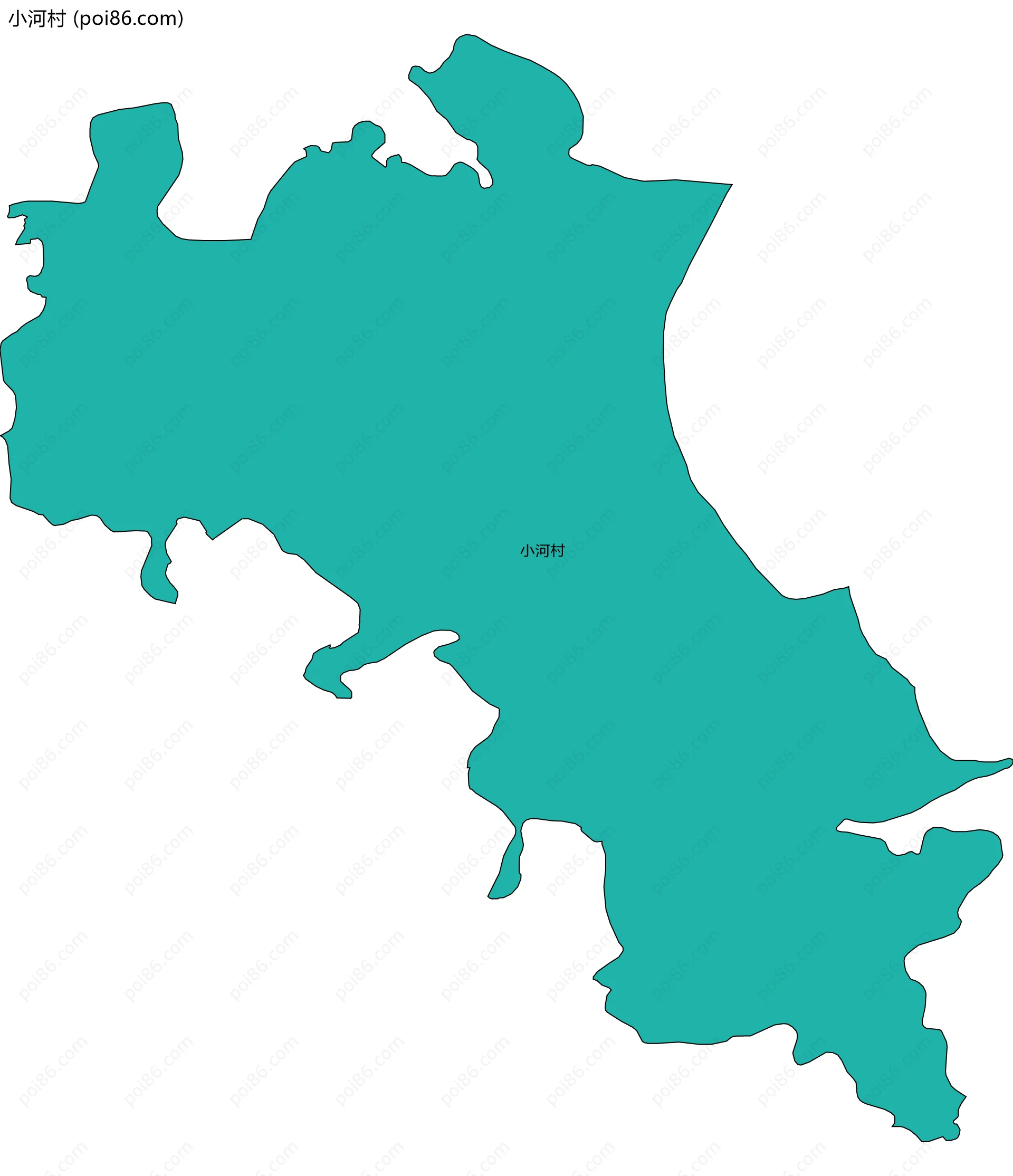 小河村边界地图