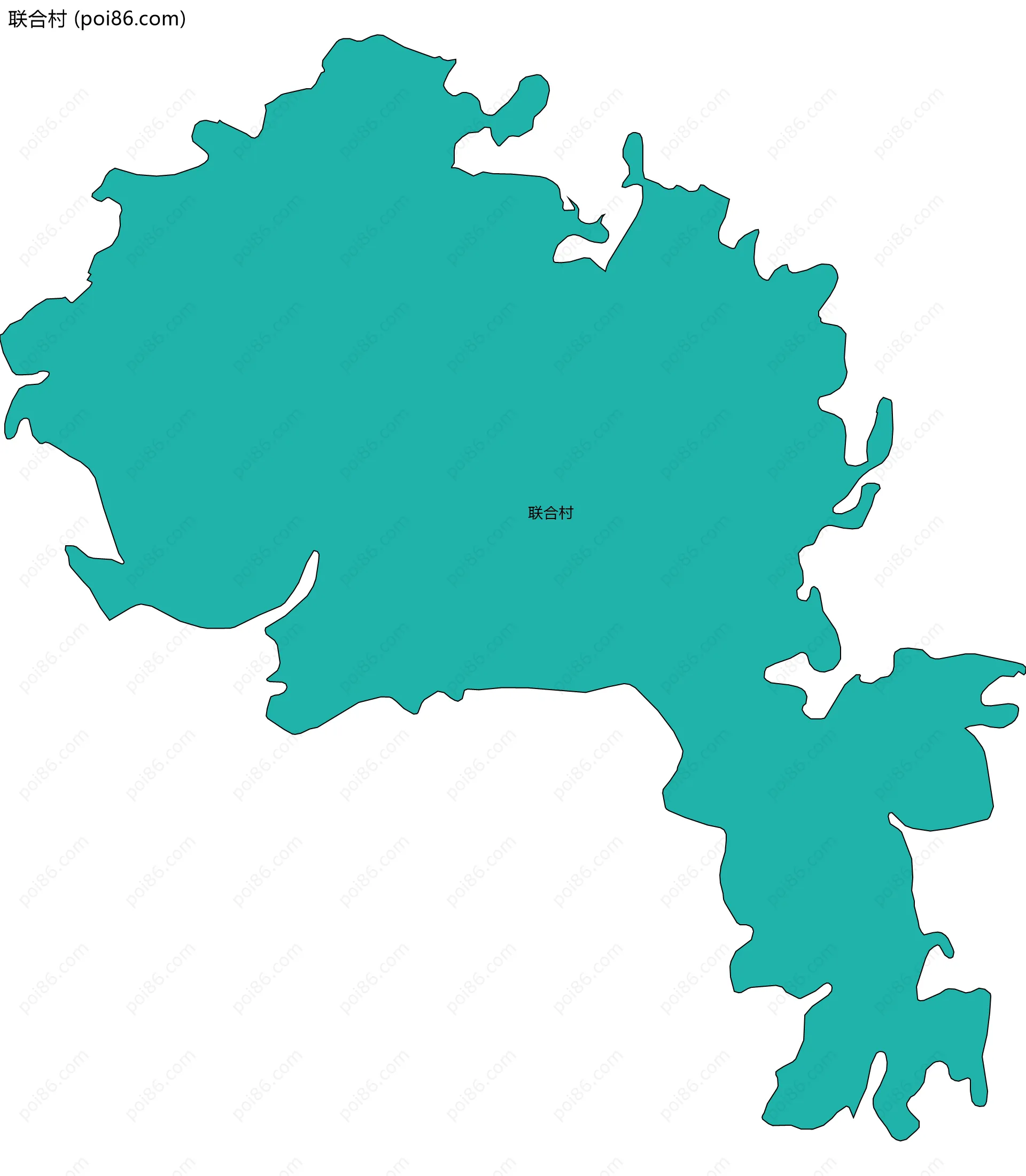 联合村边界地图