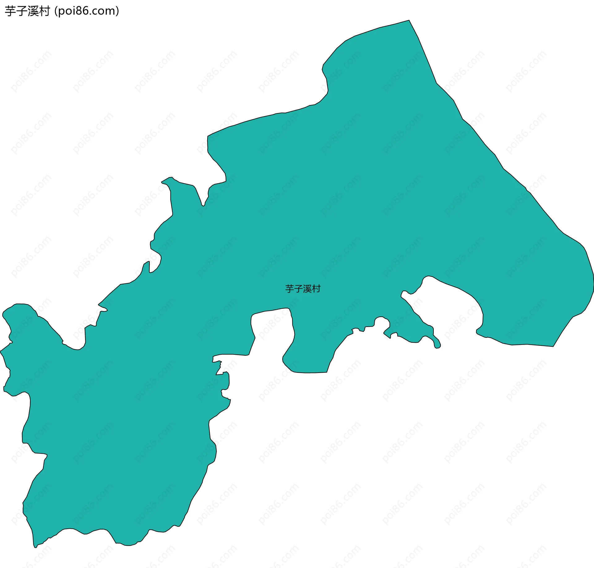 芋子溪村边界地图