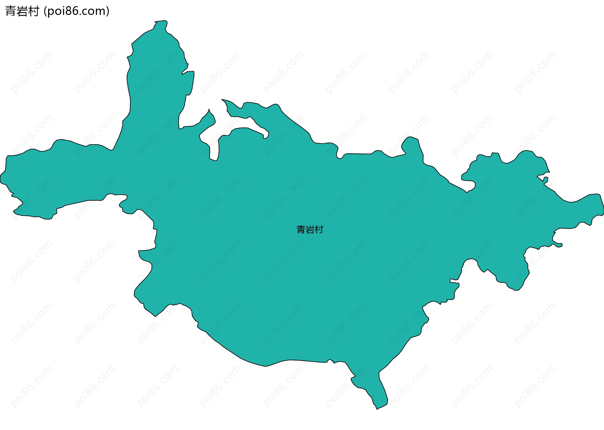 青岩村边界地图