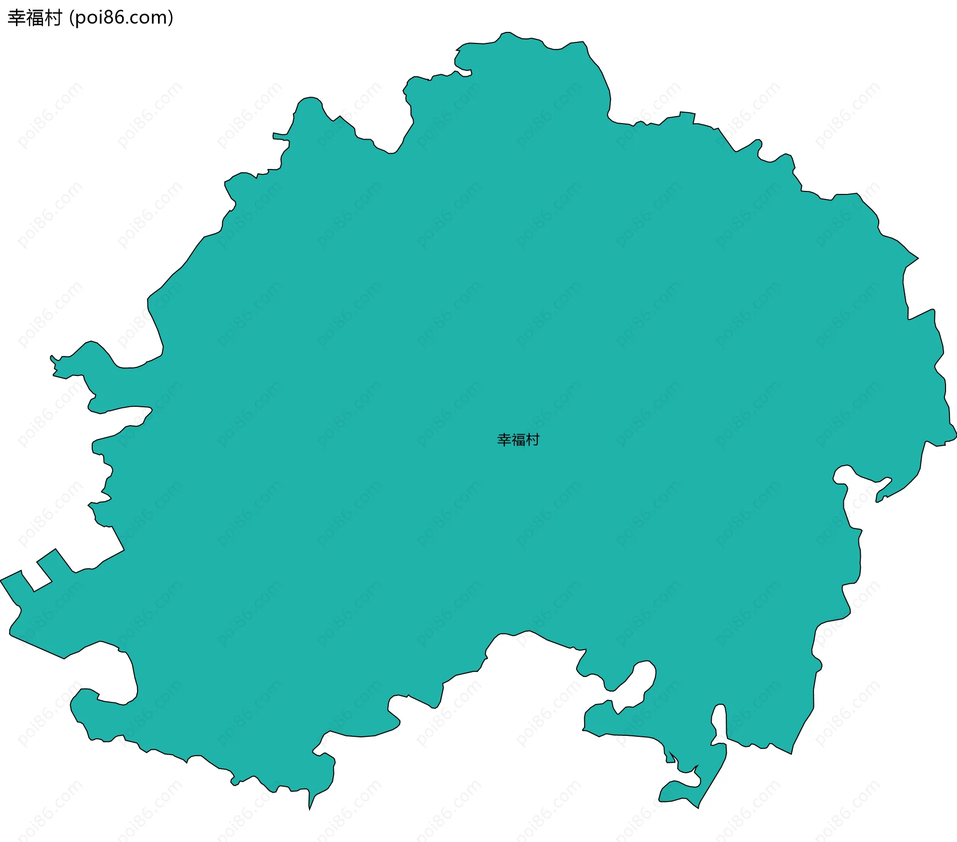 幸福村边界地图
