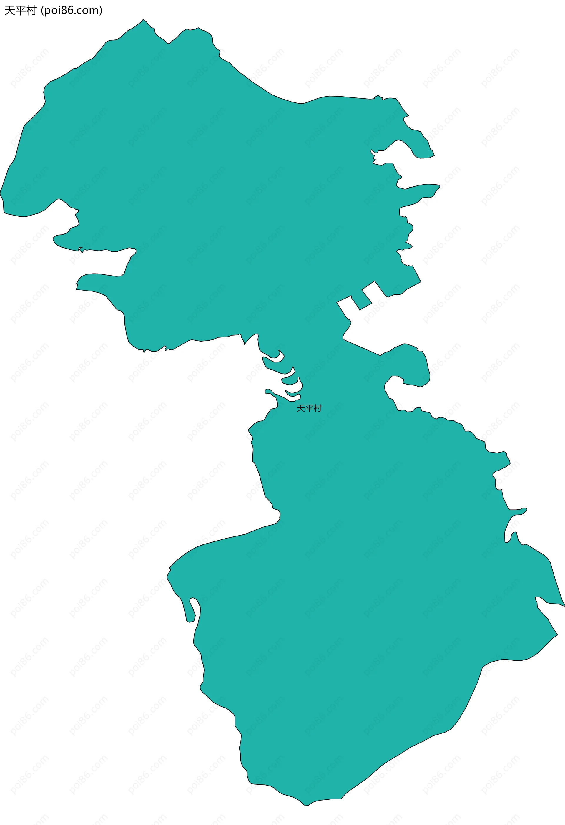 天平村边界地图