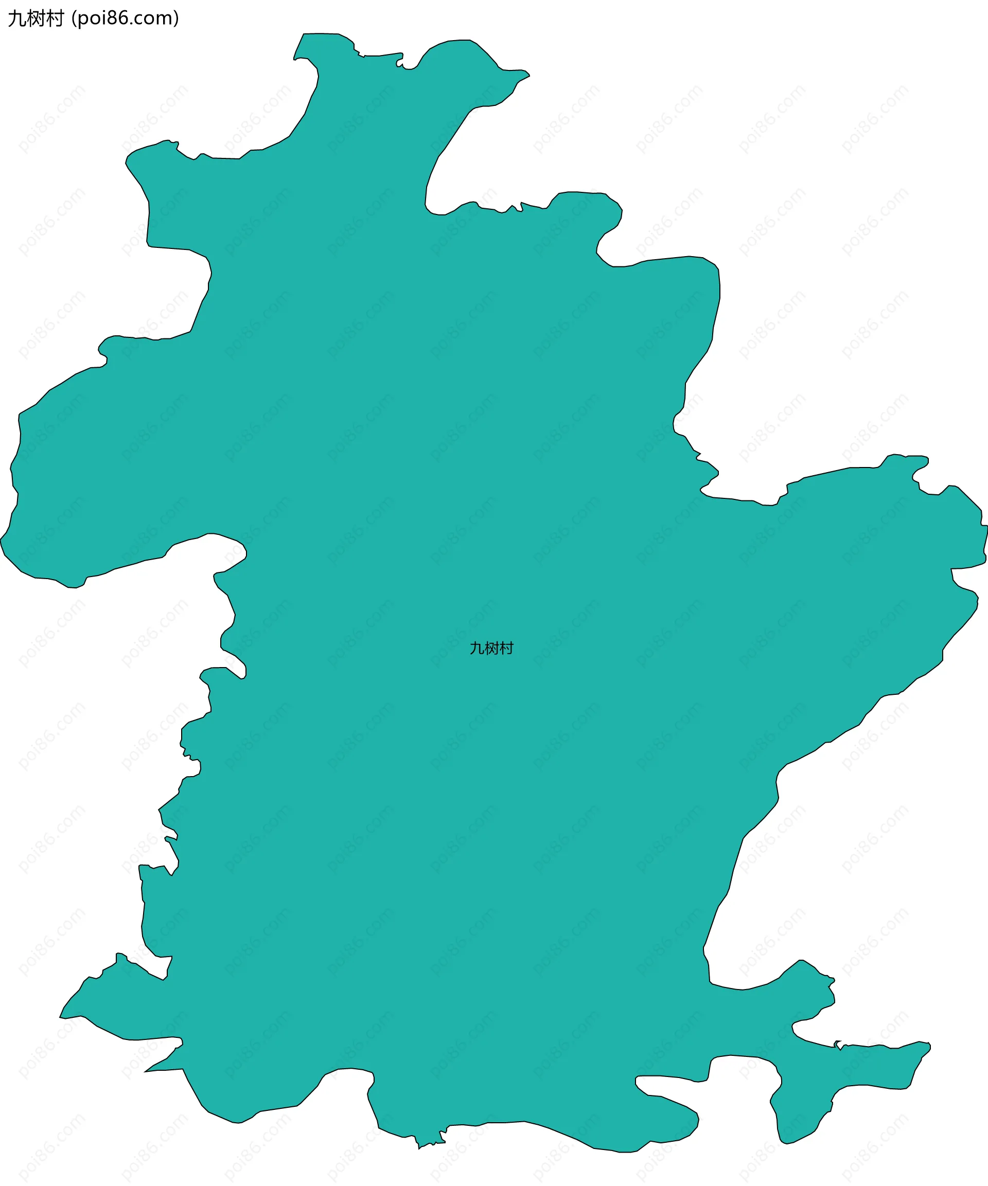 九树村边界地图