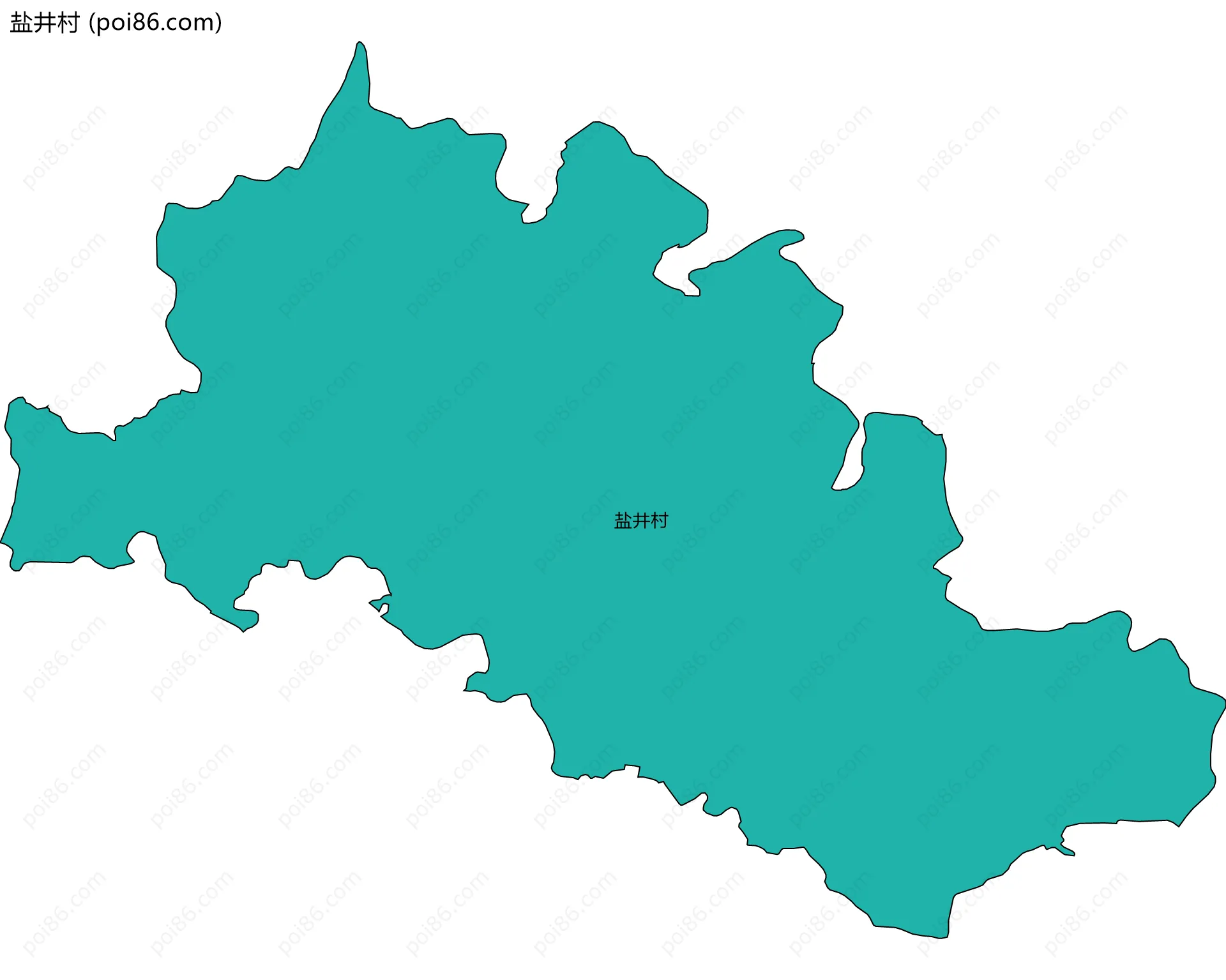 盐井村边界地图