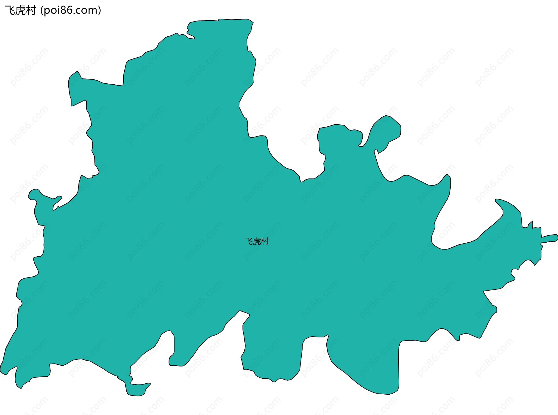 飞虎村边界地图