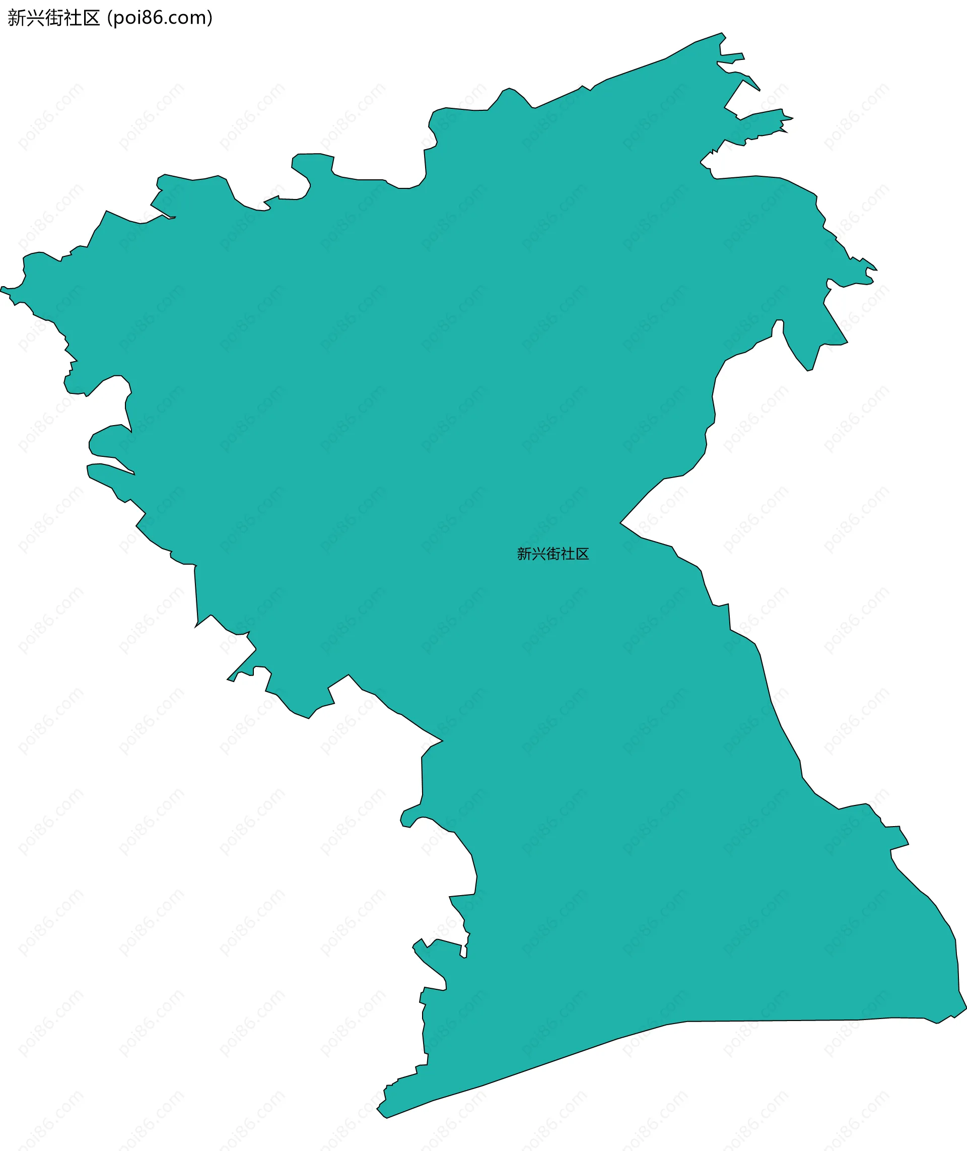 新兴街社区边界地图